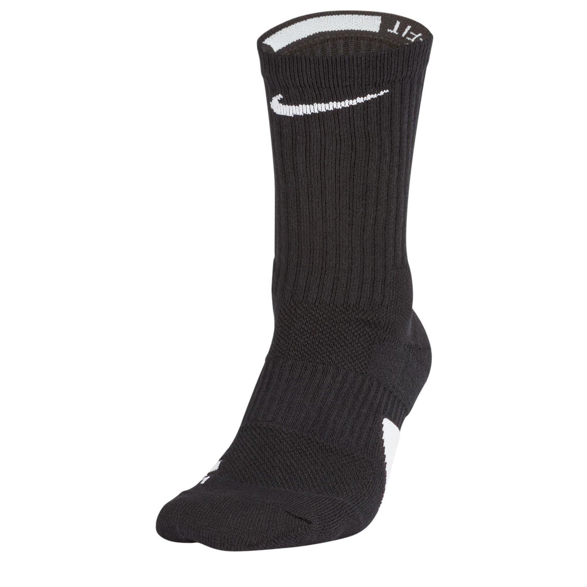 Black/White - Nike - Elite Crew Basketball Socks 1 Pack - 2