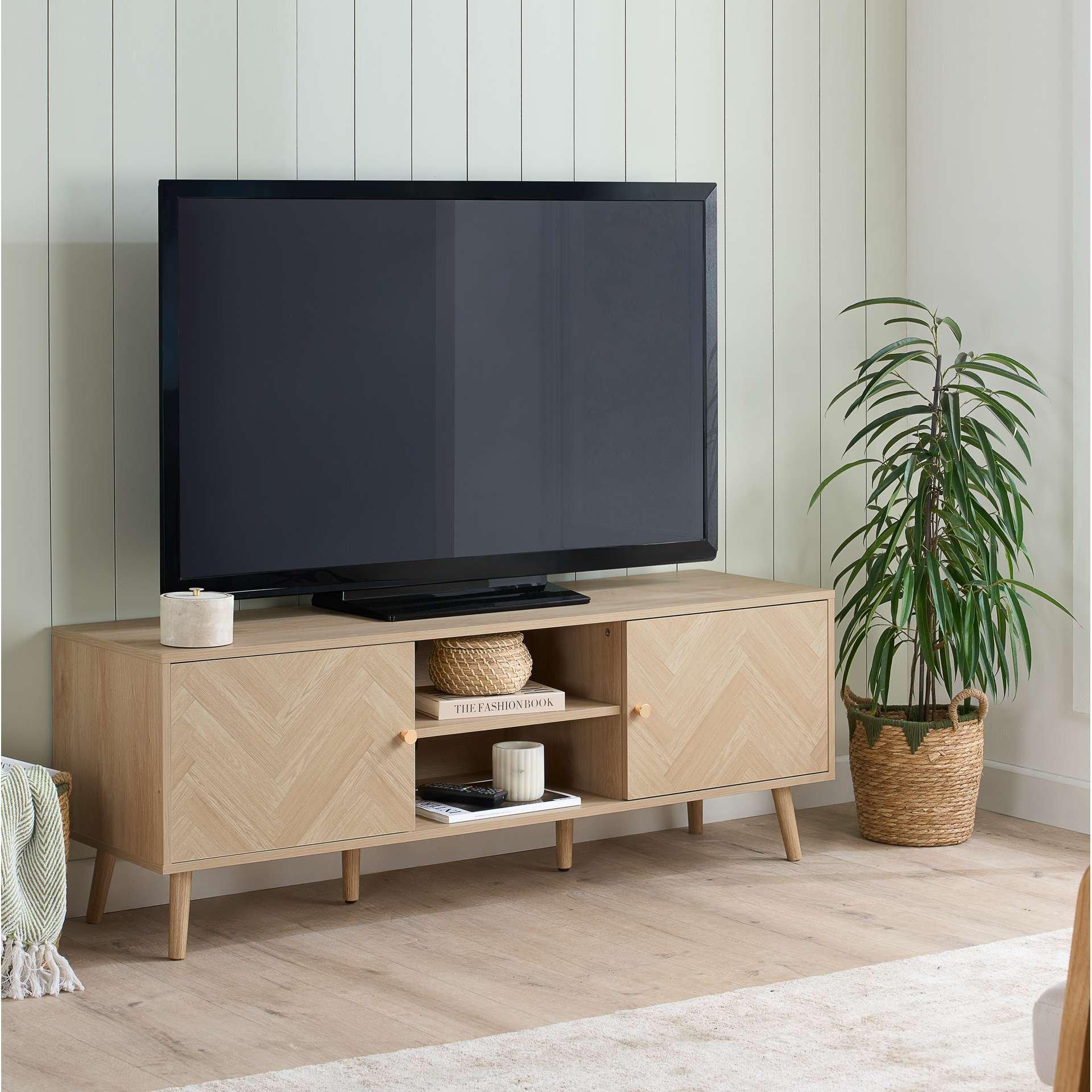 Brown - Birlea - Herringford Large TV Unit - 1