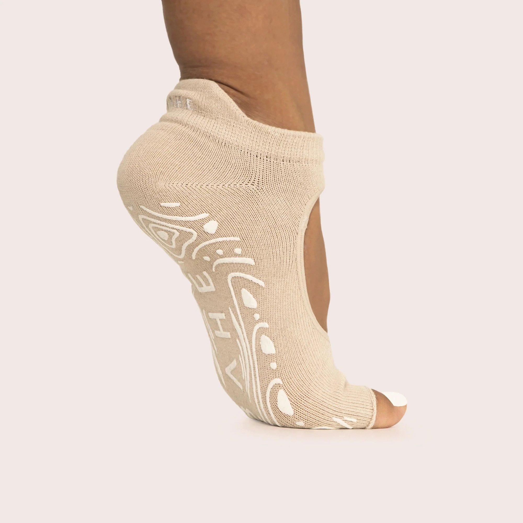 Dusty Beige - Bahe - Studio Grippy Opentoe Socks - 4