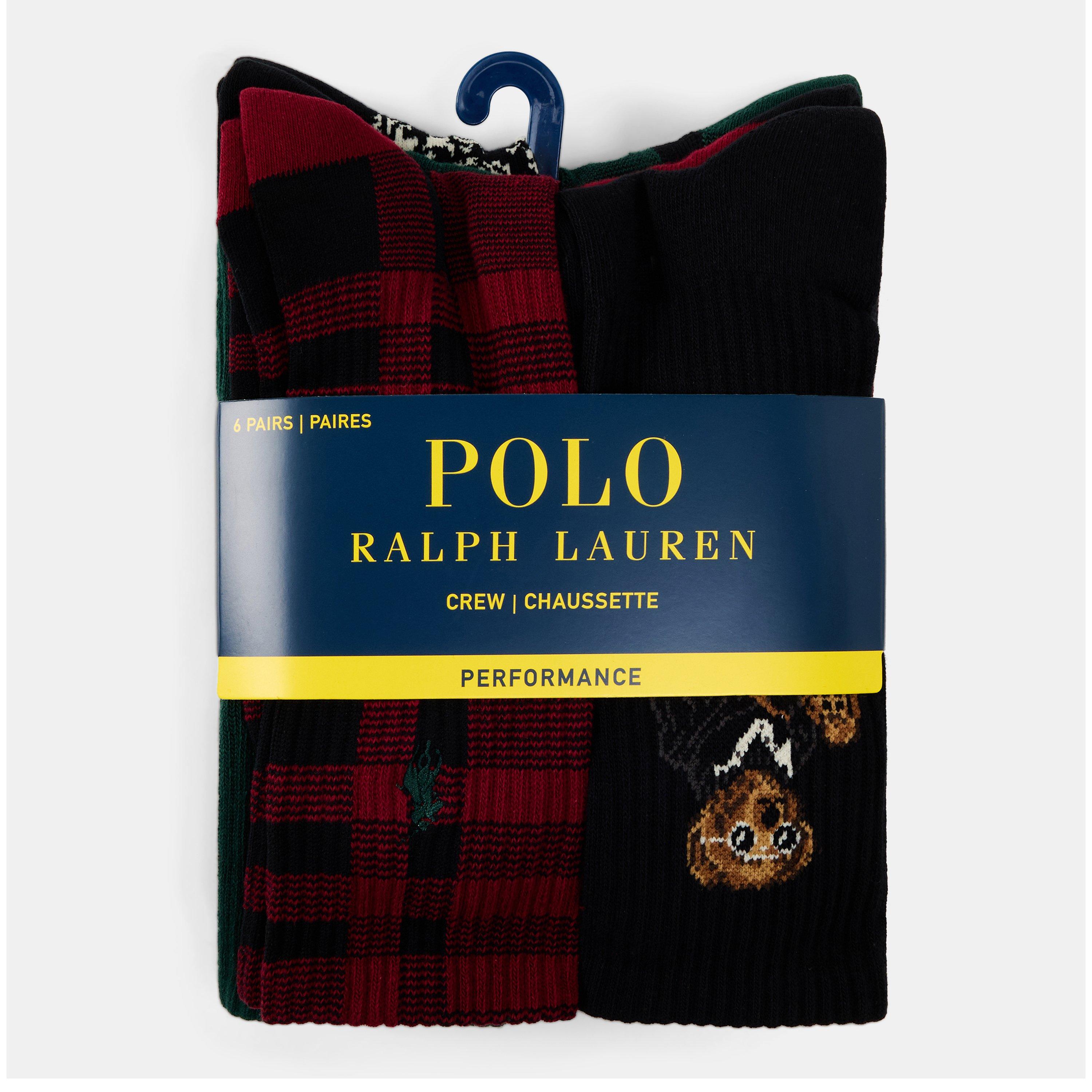 Red/Green/Black - Polo Ralph Lauren - Men's North West Crew Socks - 2