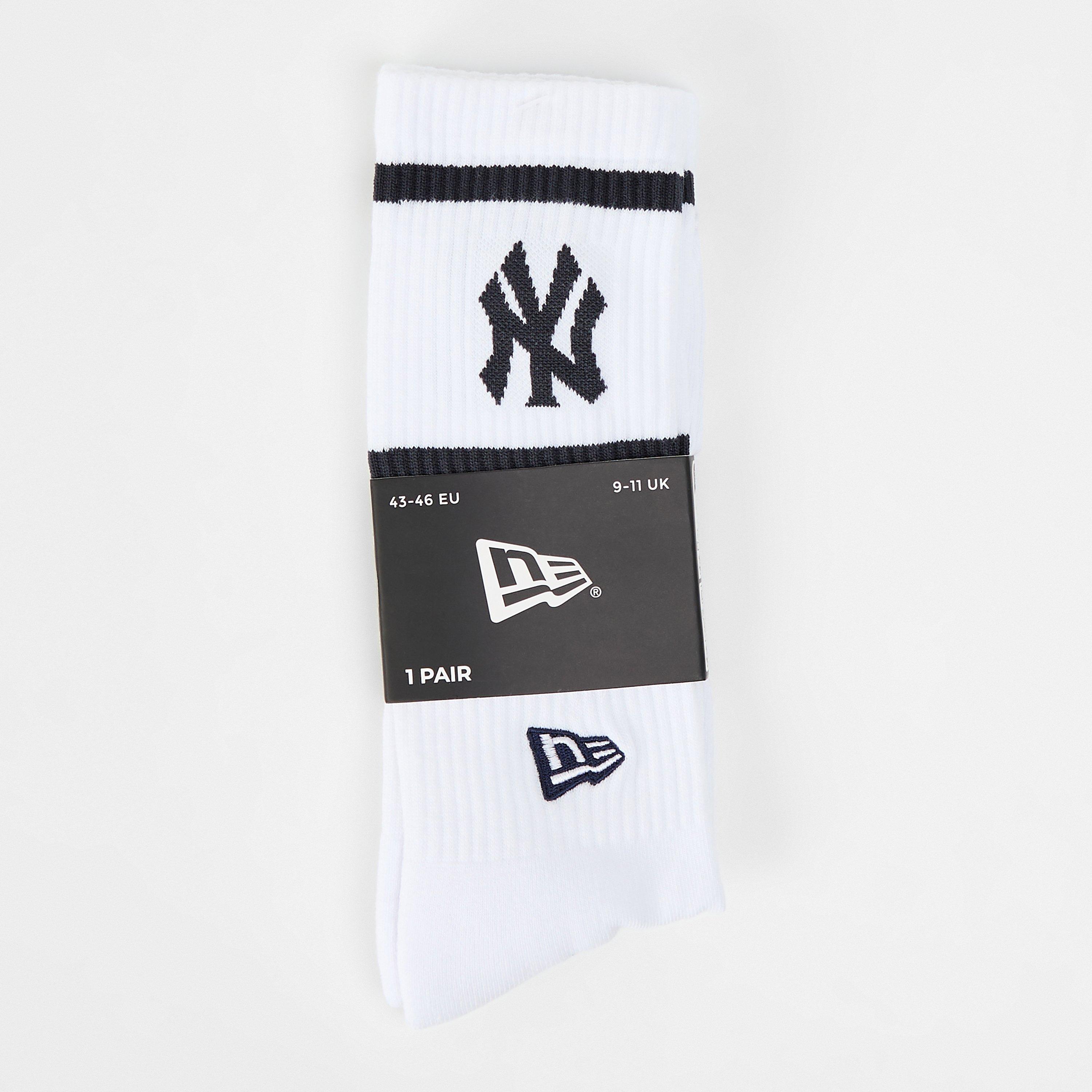 New Era Women's Premium Crew Socks - Ny White/Navy - S/M
