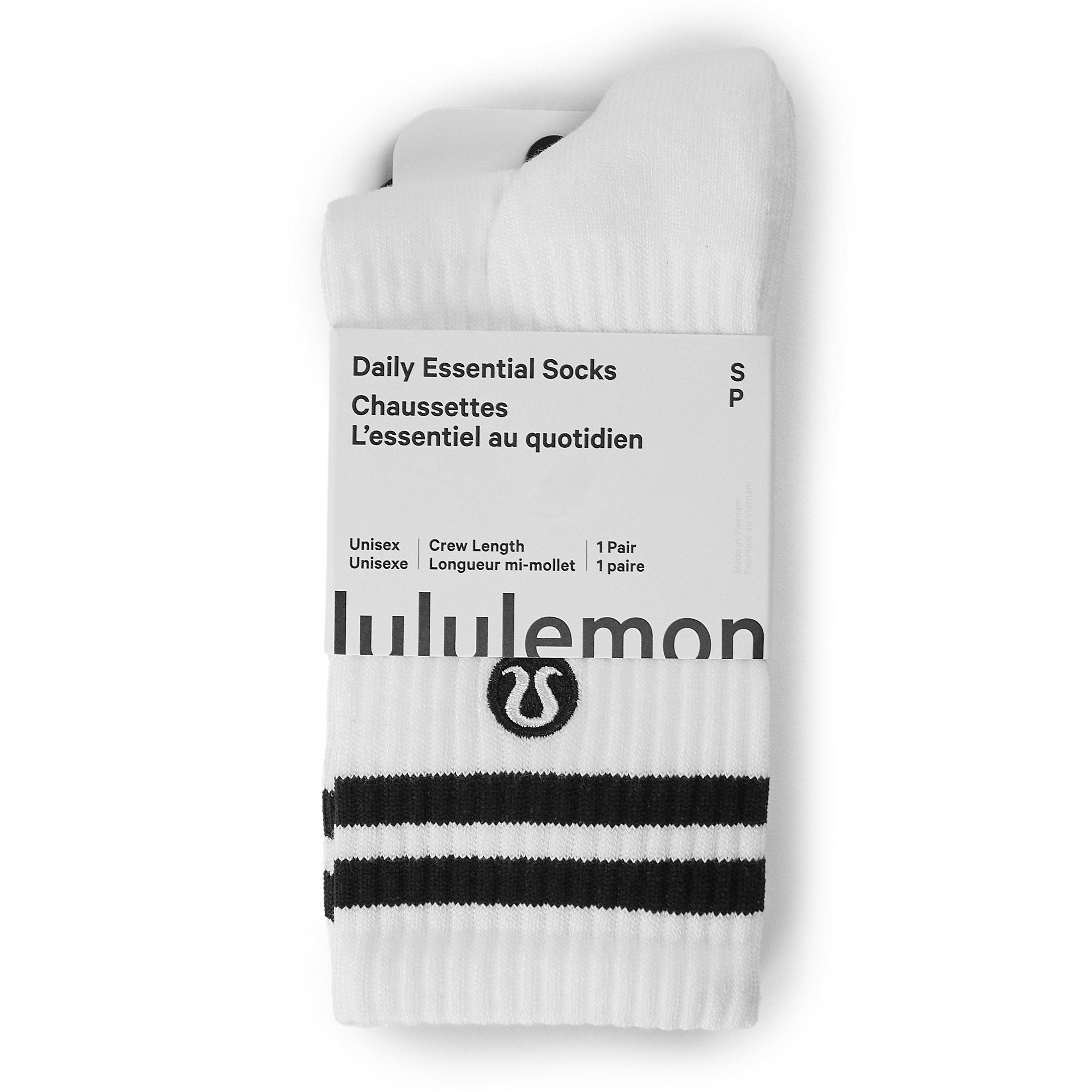 White/Black - Lululemon - LLM Daily Ess Socks Ld63 - 1