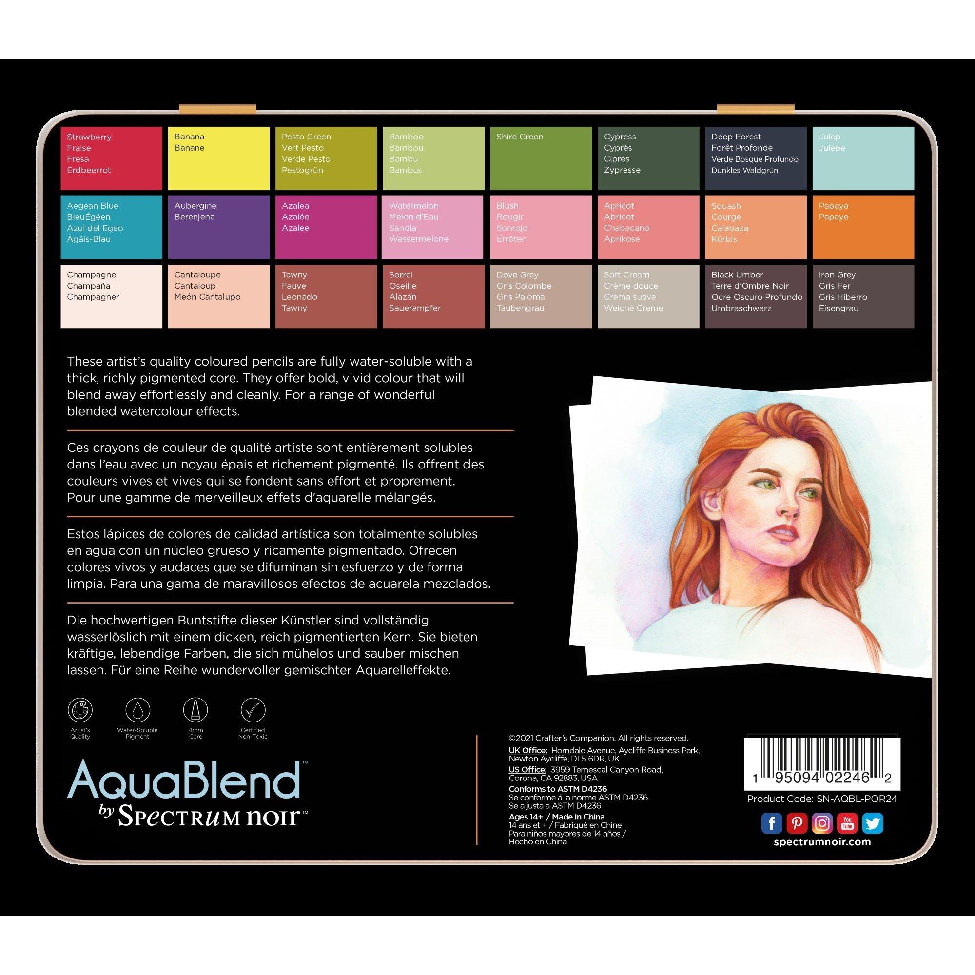 Multi - Crafters Companion - Spectrum Noir Aquablend Pencils (24PC) - Portrait - 2