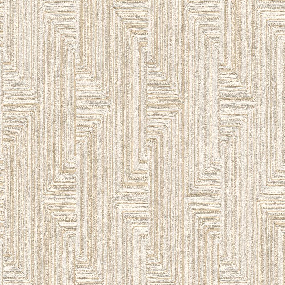 Design Id  Did Retro String Motif Beige Wallpaper - Neutral