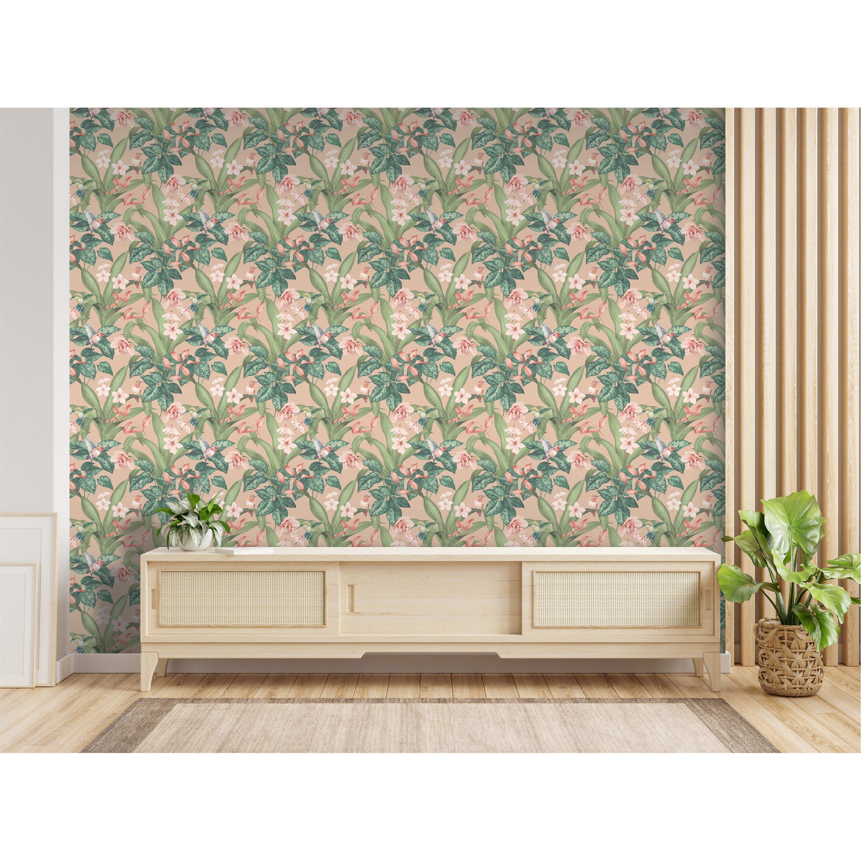 Pink - Arthouse - Pretty Botanical Soft Pink Wallpaper - 2