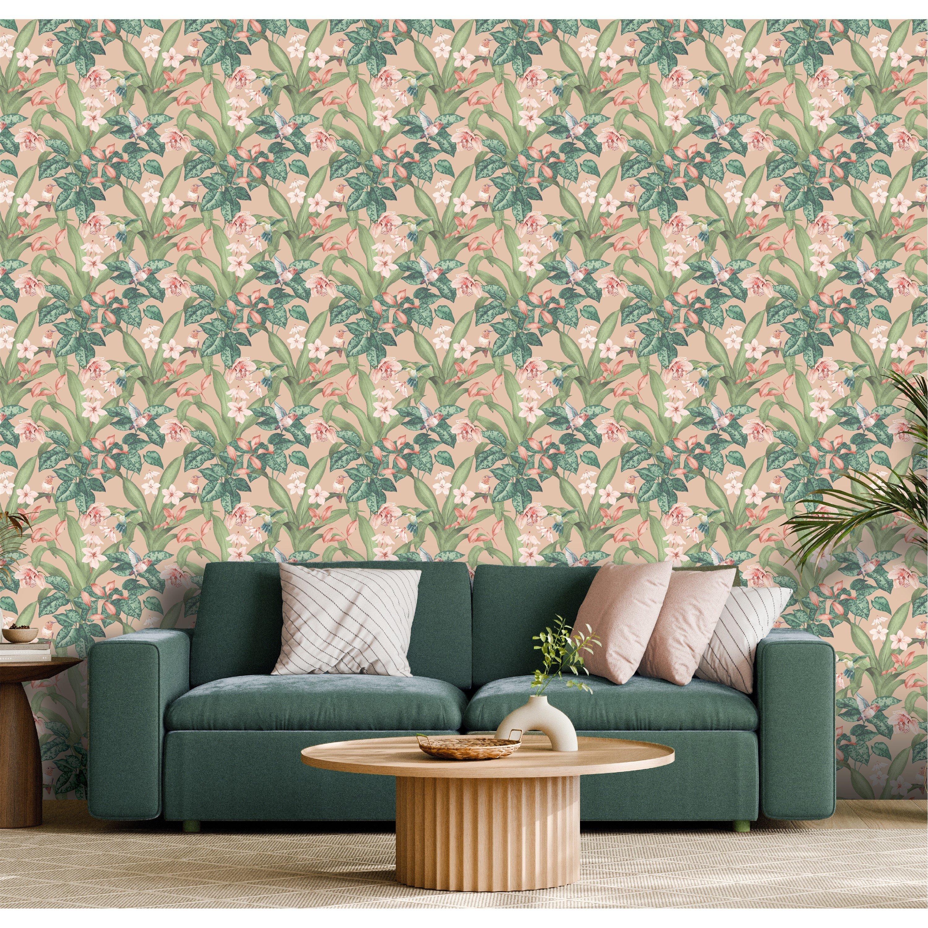 Pink - Arthouse - Pretty Botanical Soft Pink Wallpaper - 4