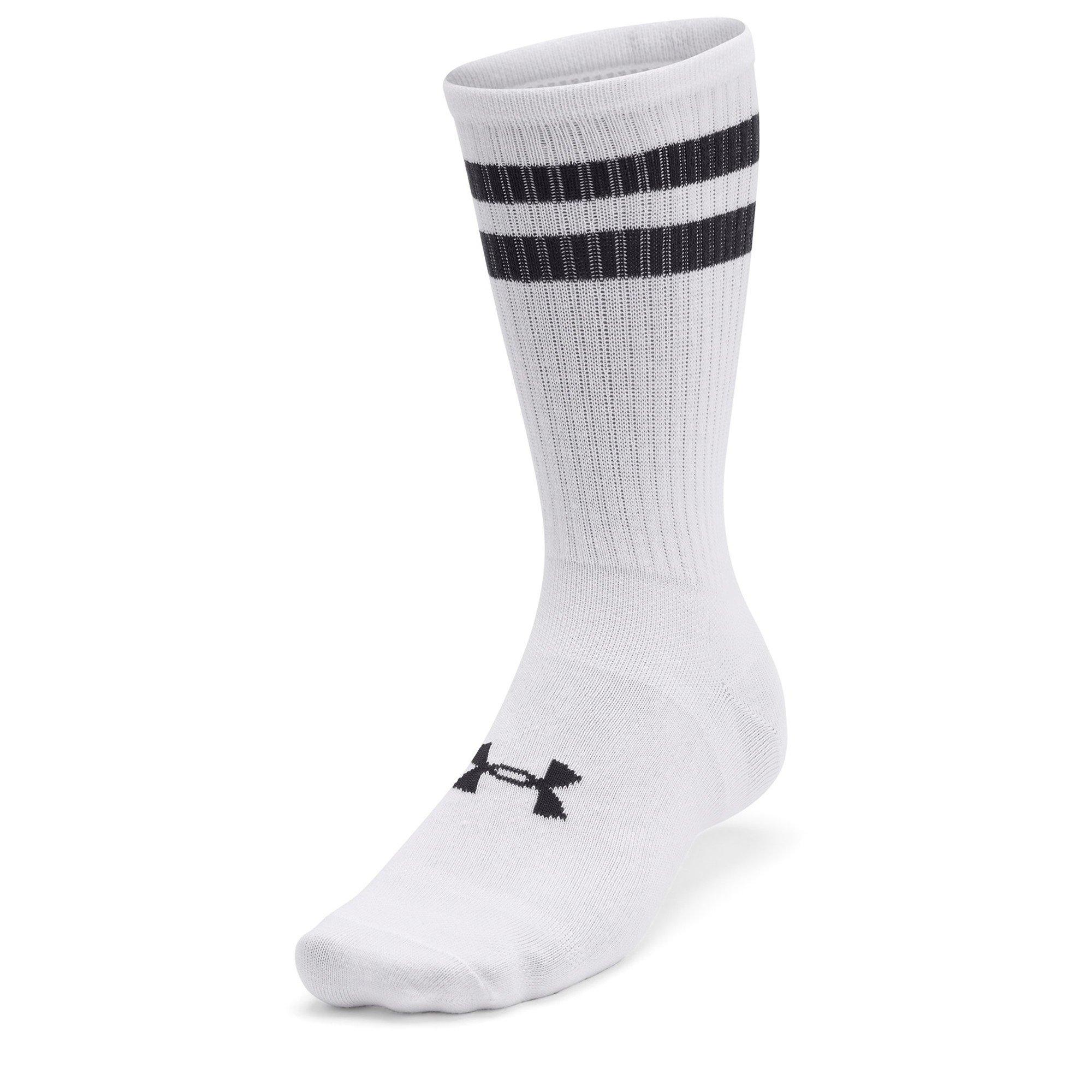 White / Black - Under Armour - Ua Essential 6pk Crew Sock Unisex Adults - 2
