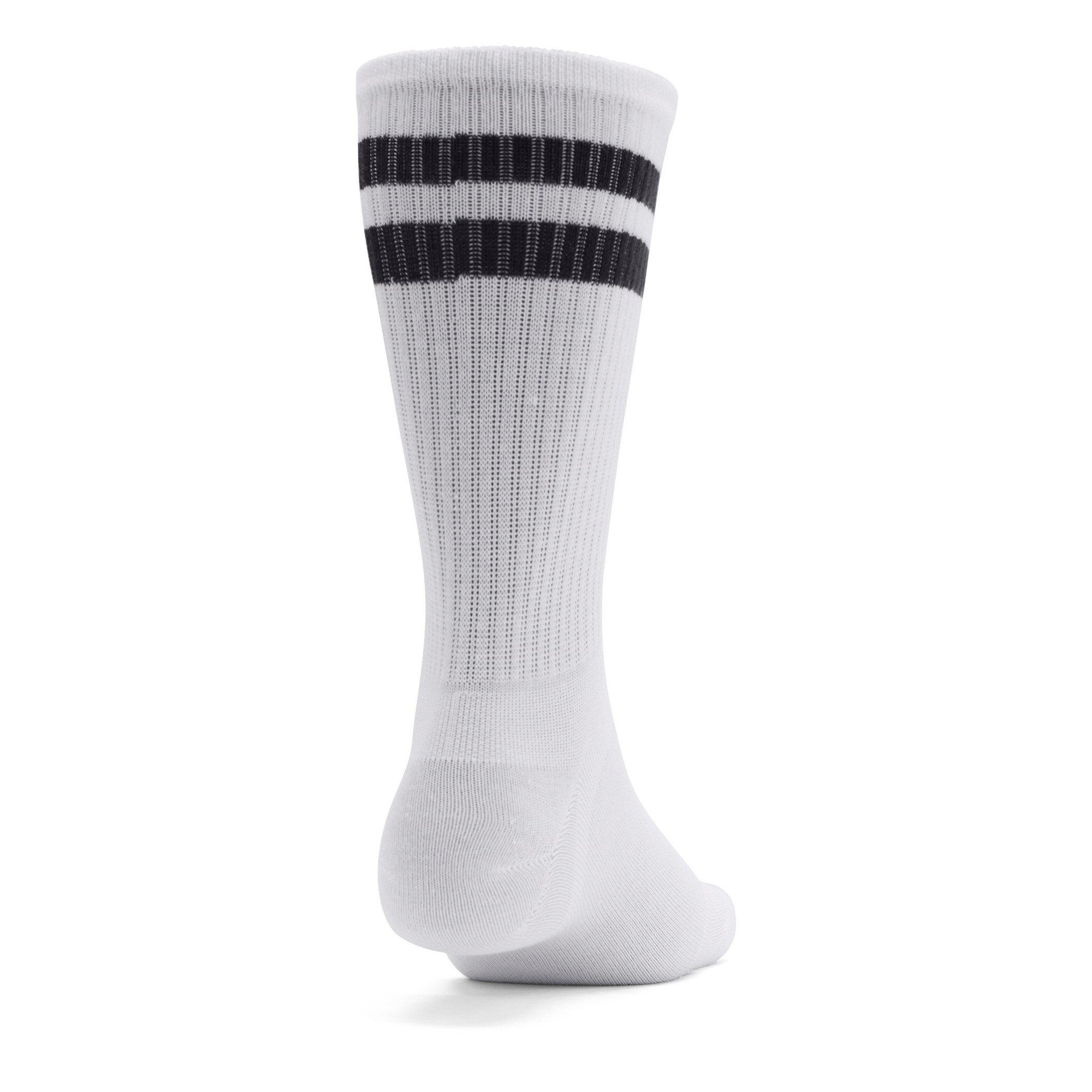 White / Black - Under Armour - Ua Essential 6pk Crew Sock Unisex Adults - 3