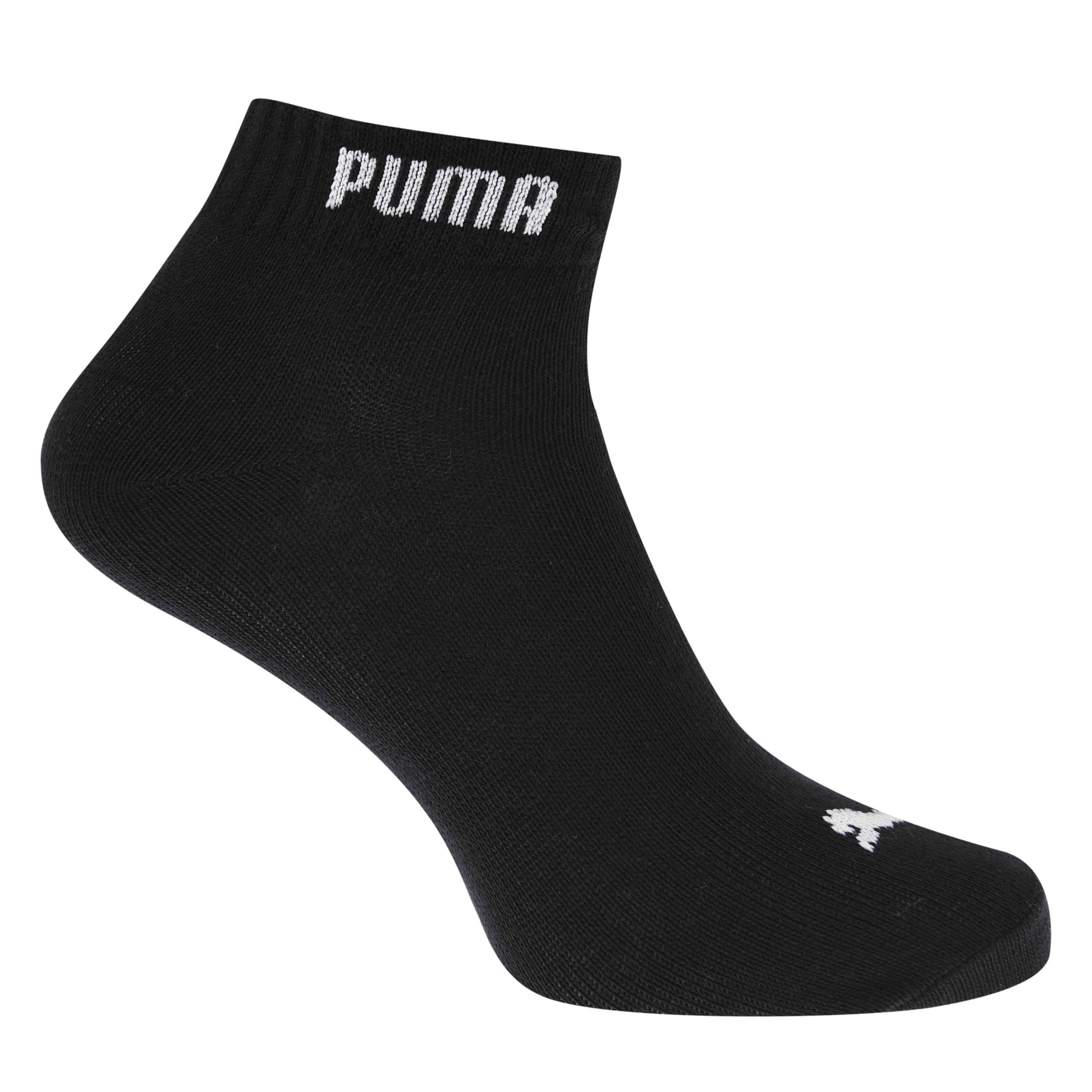 Gris/Blanco/Negro - Puma - 3 Pack Quarter Socks Mens - 2