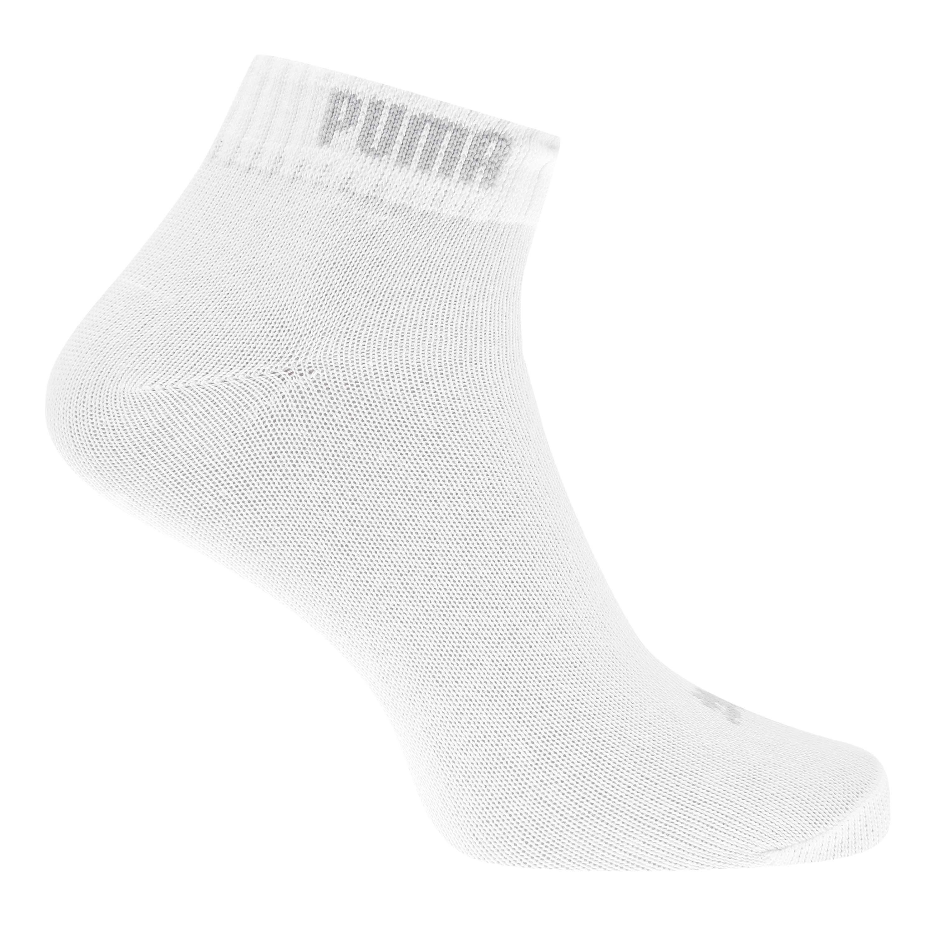 Gris/Blanco/Negro - Puma - 3 Pack Quarter Socks Mens - 3