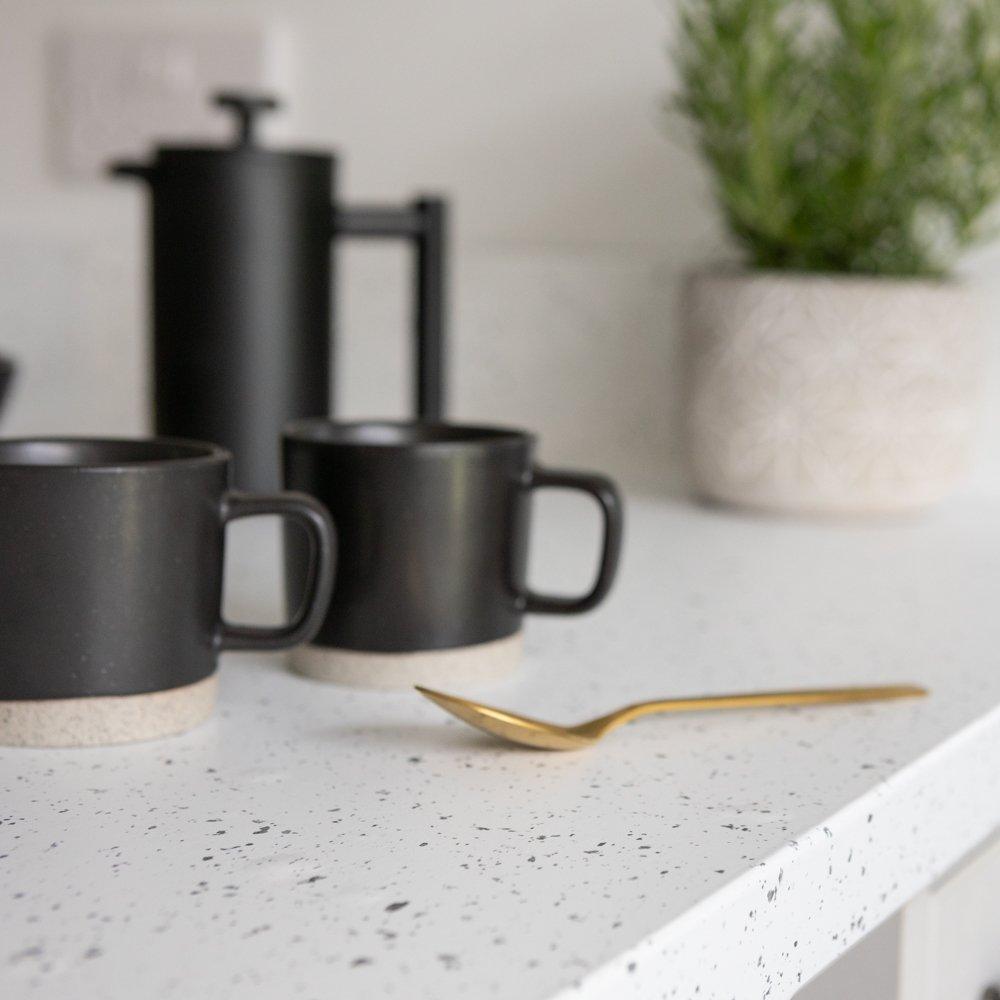 White - D C Fix - dc fix White Granite Matt Self Adhesive Vinyl Wrap - 2