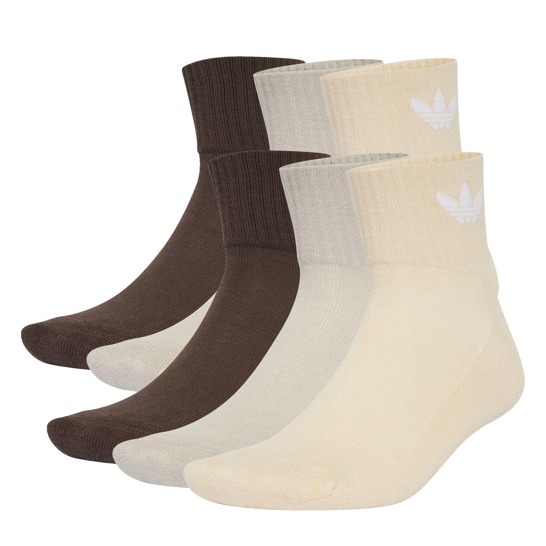Brown/Putgre/ - adidas Originals - Adi OG 1/4 Socks 6 Pk 64