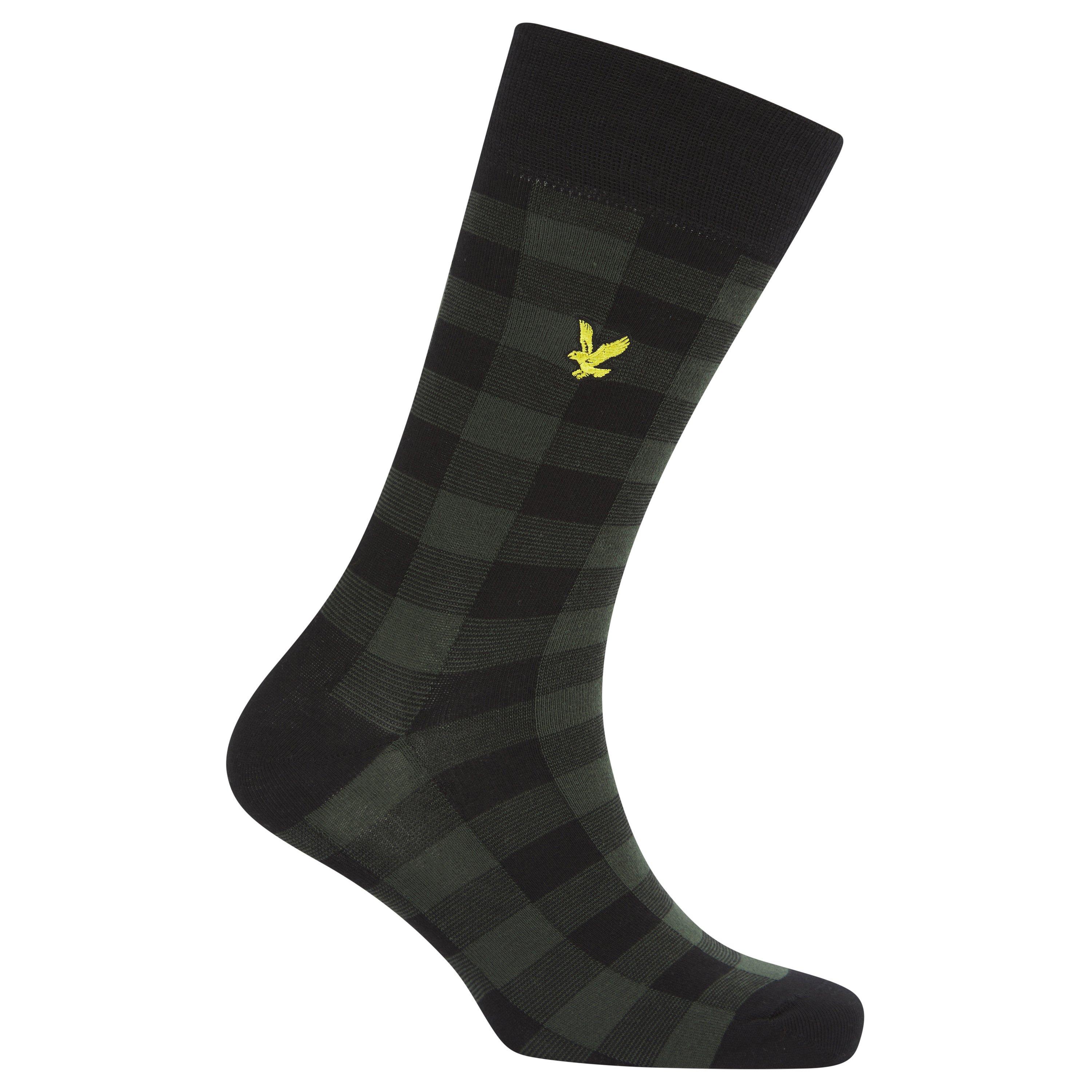 Black - Check - Lyle and Scott - Lyle 2 Pk Tr&Sock Sn99 - 2