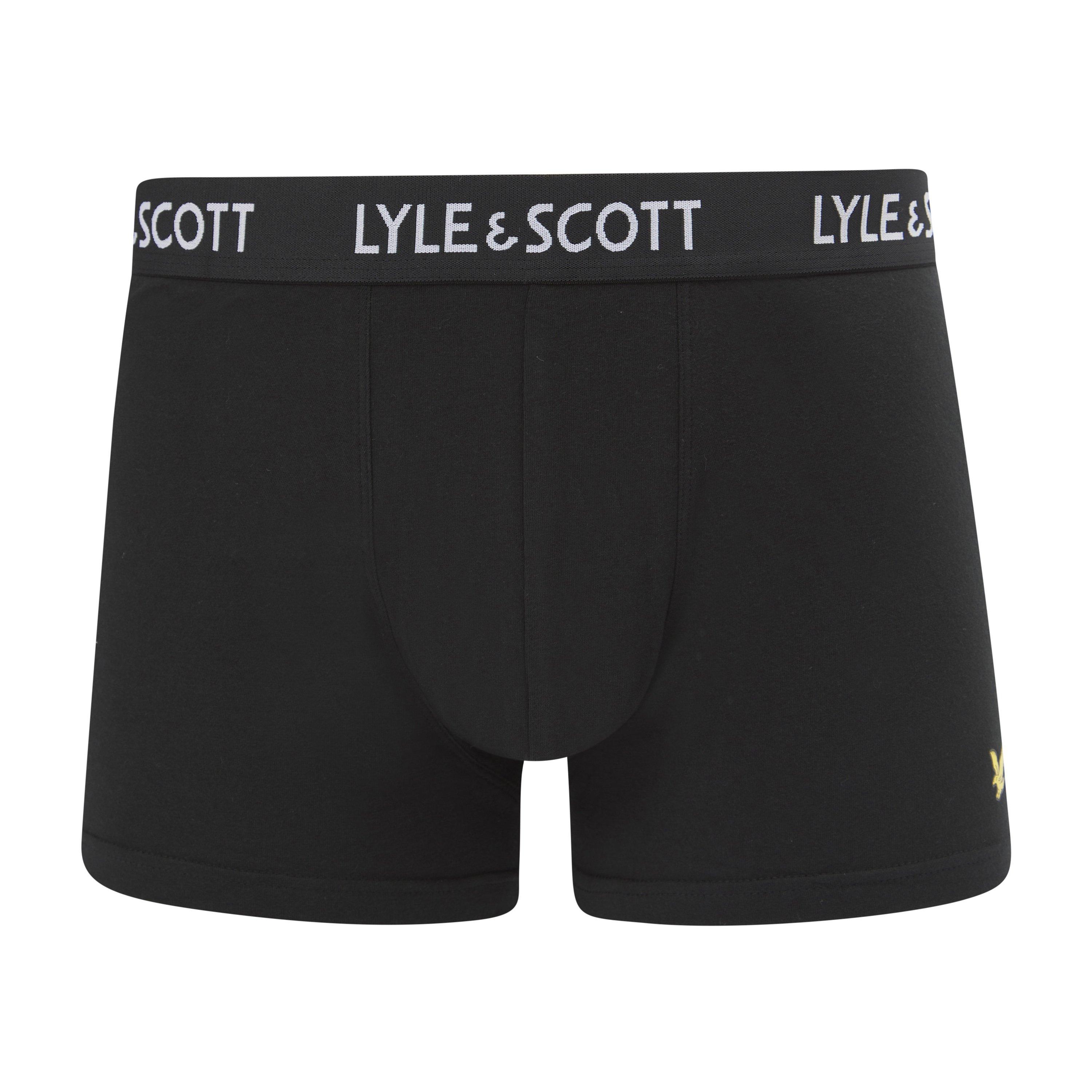 Black - Check - Lyle and Scott - Lyle 2 Pk Tr&Sock Sn99 - 4