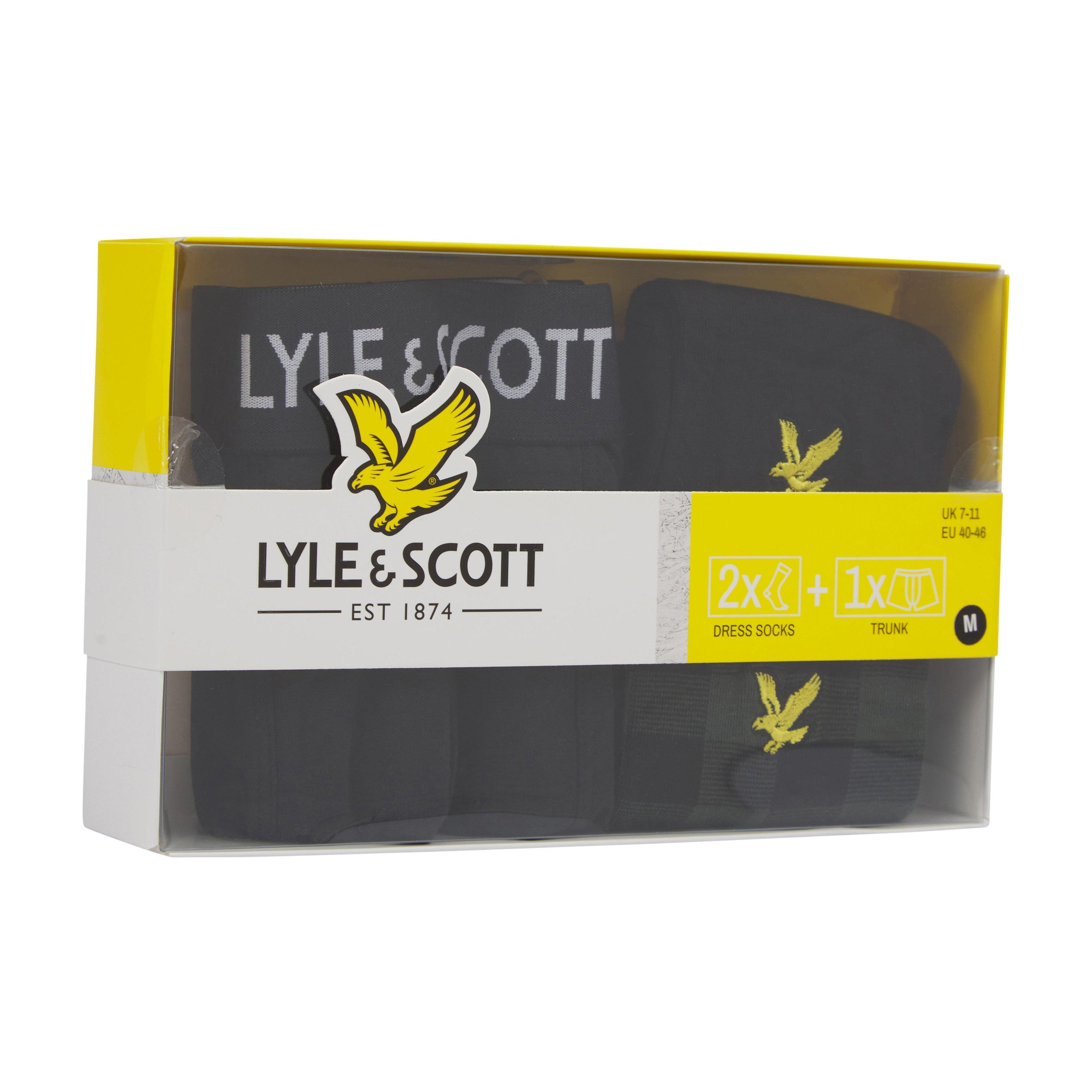 Black - Check - Lyle and Scott - Lyle 2 Pk Tr&Sock Sn99 - 5