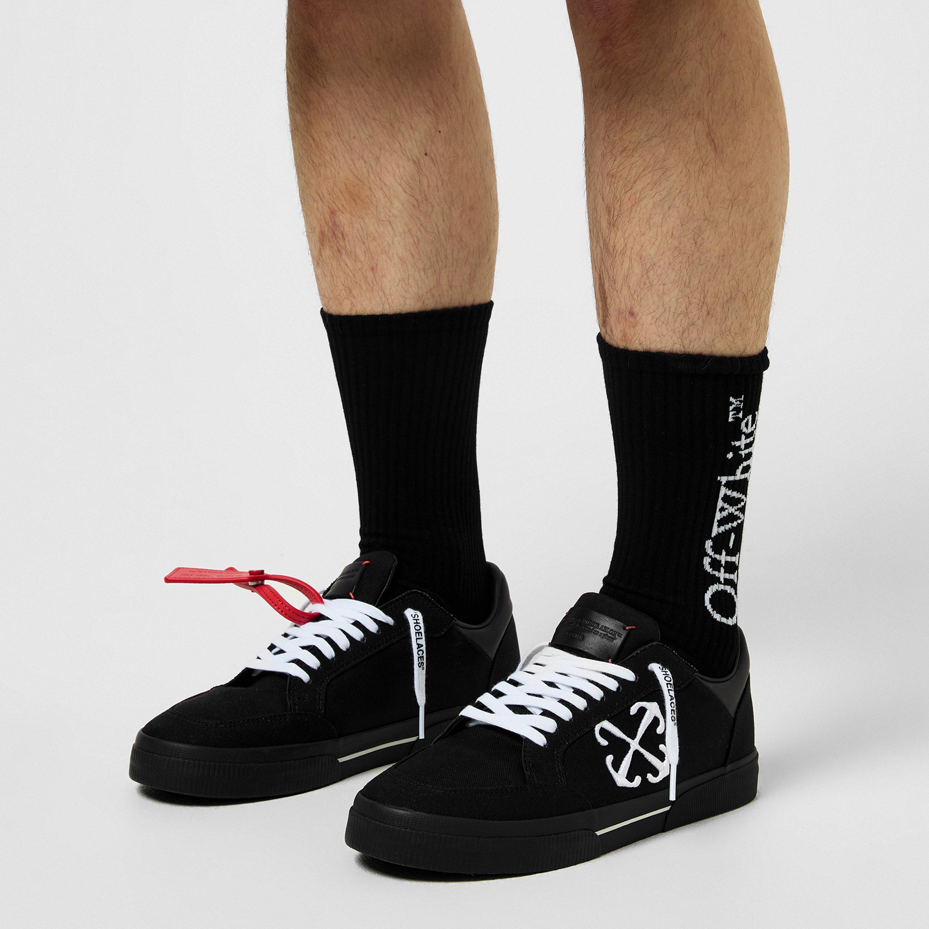 Black/White - Off White - Bookish Mid Socks - 2