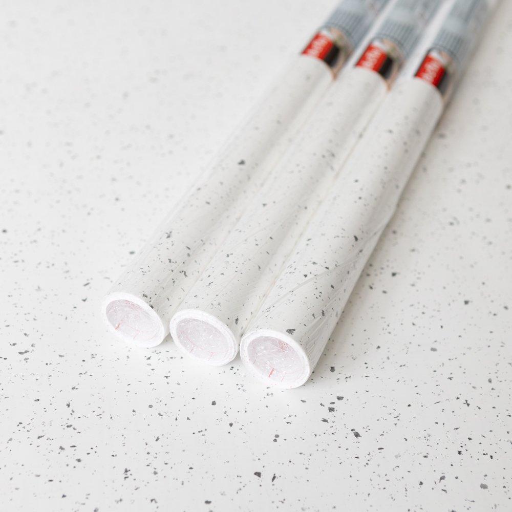 White - D C Fix - dc fix White Granite Mt Self Adhesive Vinyl Pack 3 - 1