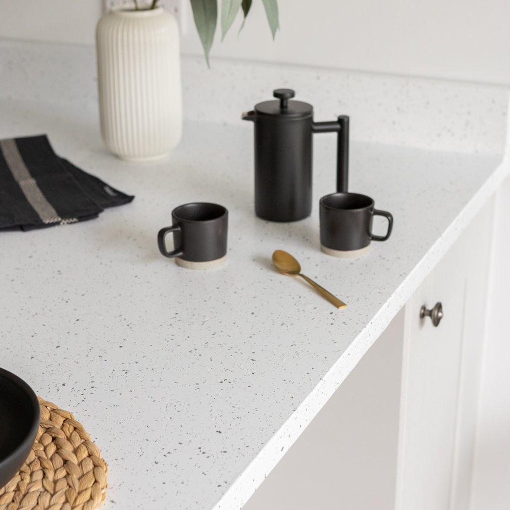 White - D C Fix - dc fix White Granite Mt Self Adhesive Vinyl Pack 3 - 5