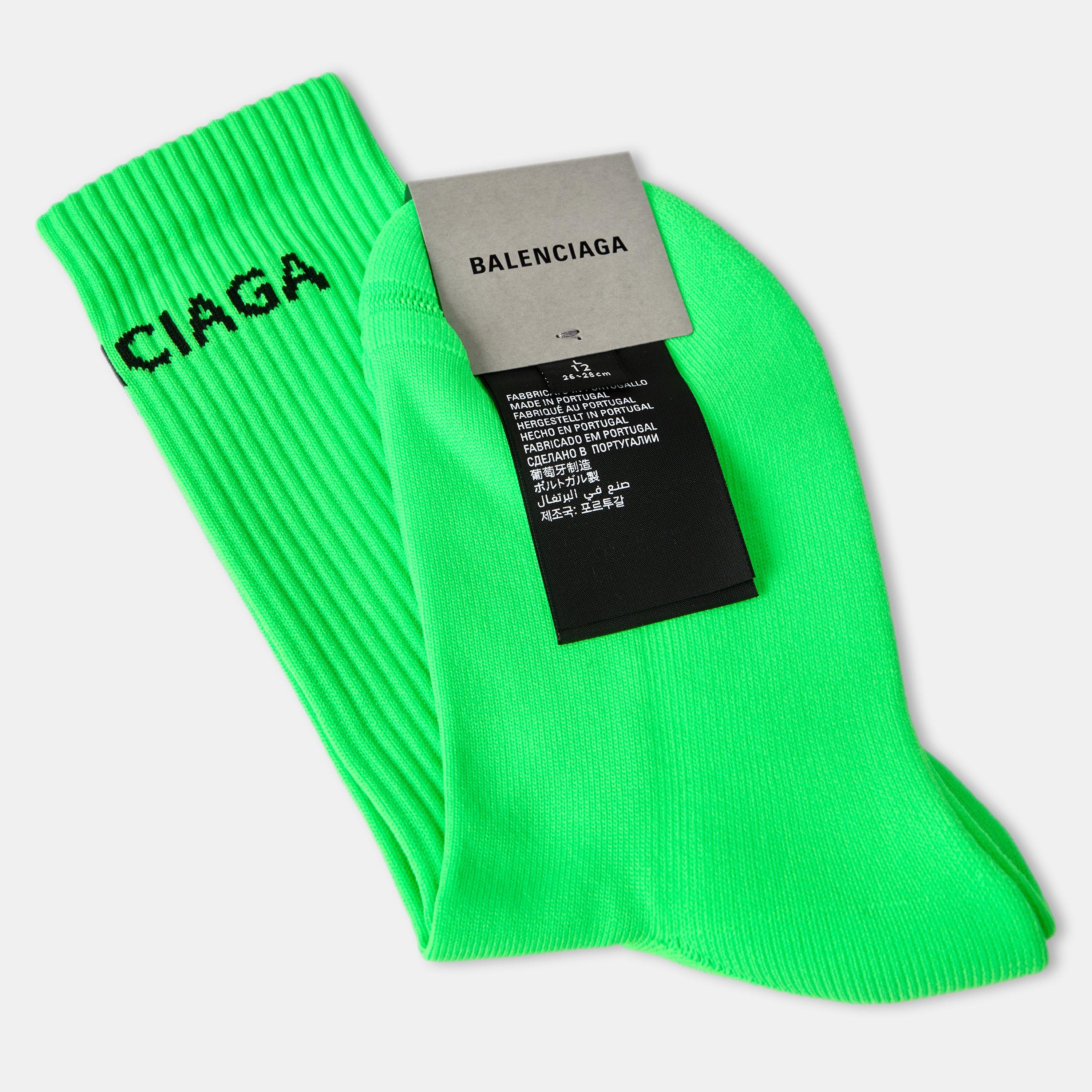 Grass/Black - Balenciaga - Ribbed Crew Socks - 2