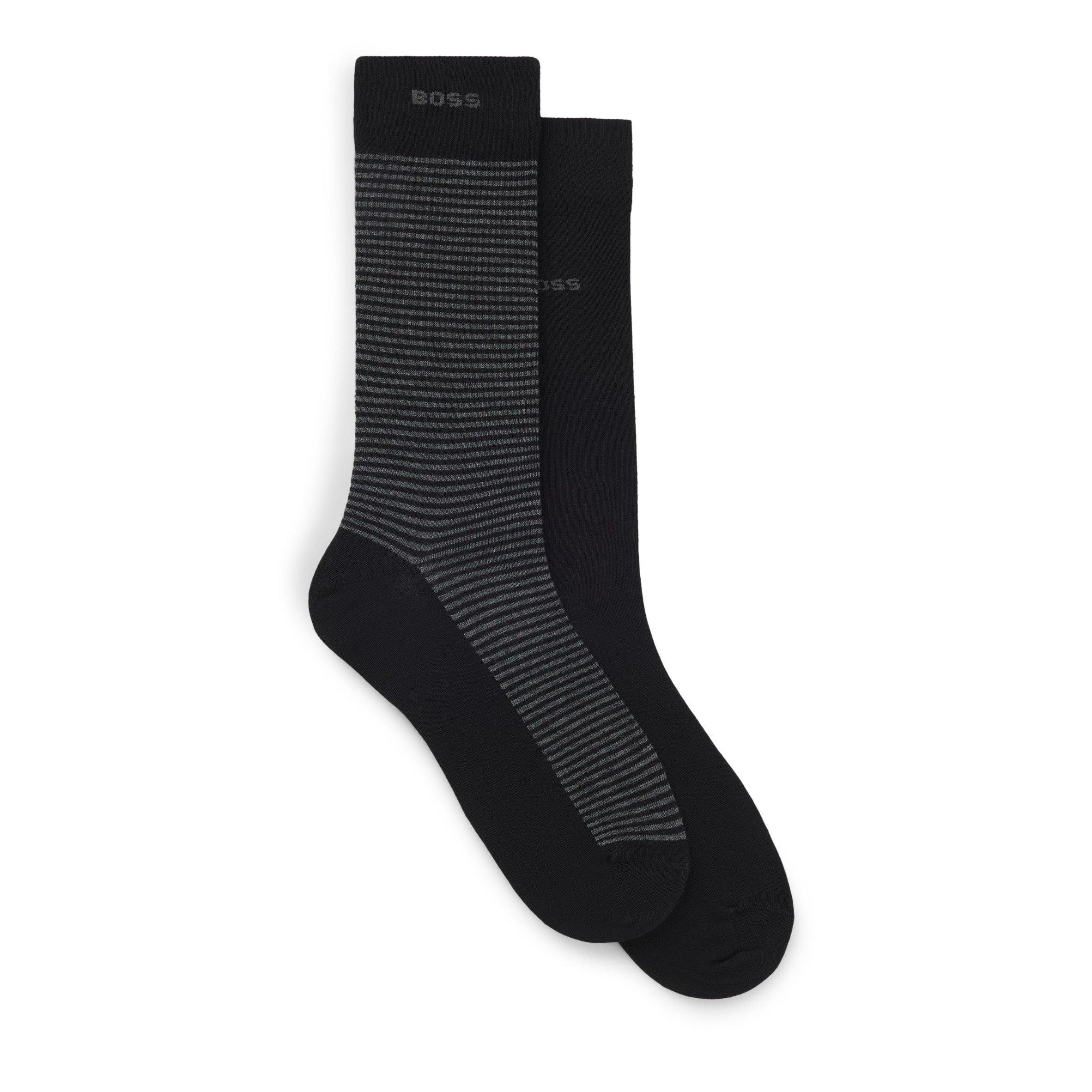 Black 001 - Boss - 2 Pack Striped Socks - 1