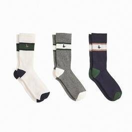 Jack Wills Longhurst Multipack Socks 3 Pack