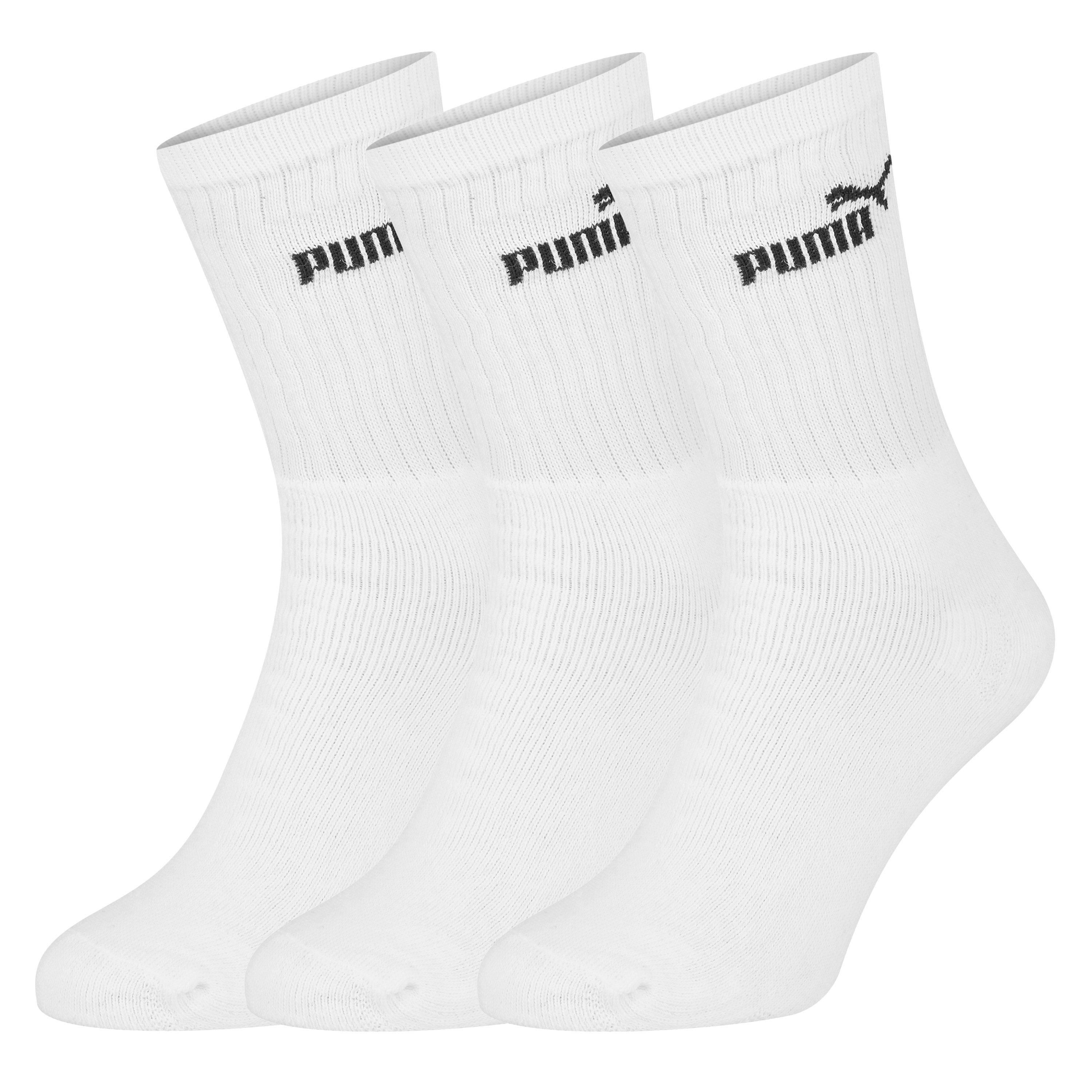 Weiß - Puma - 3 Pack Crew Socks Mens - 1