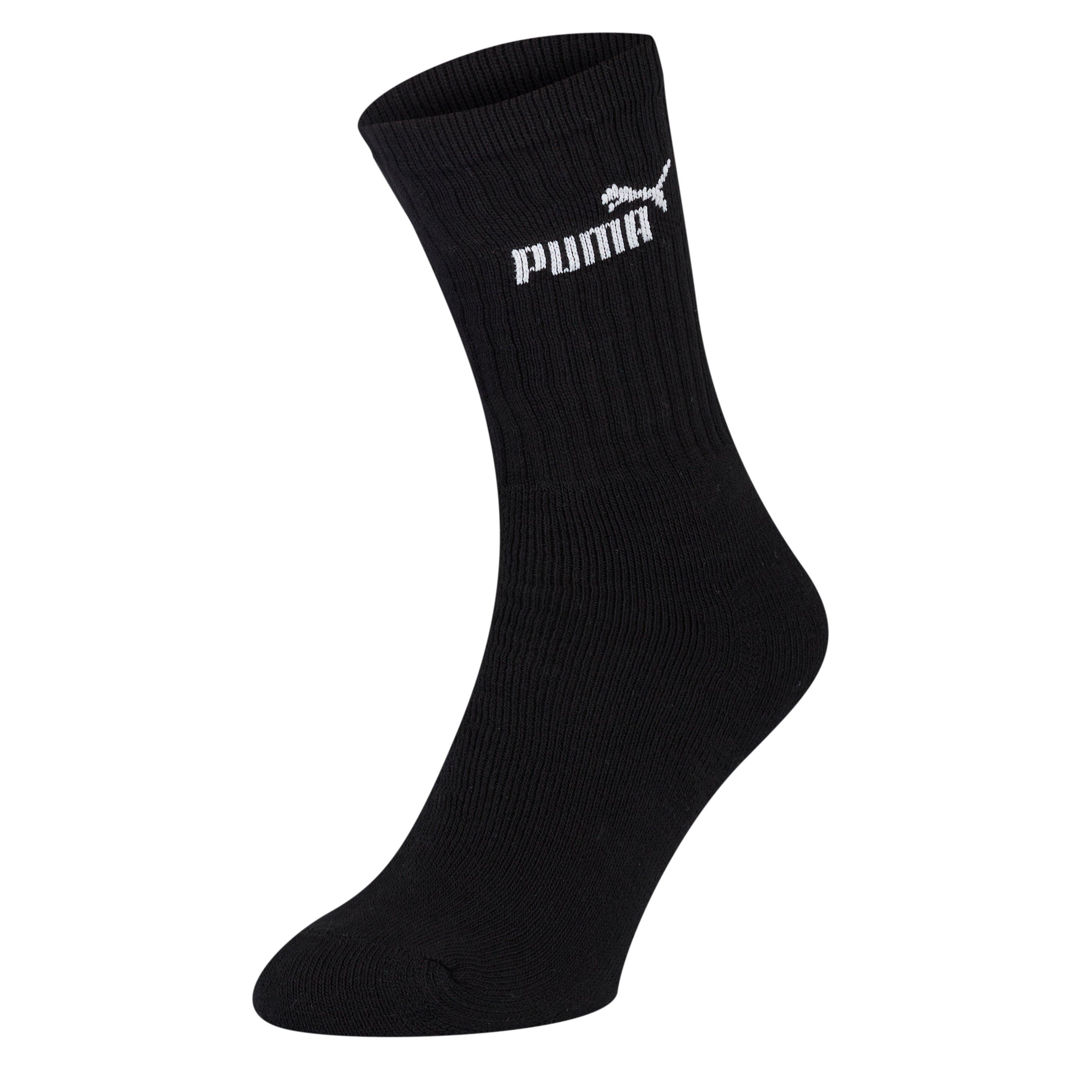 Black - Puma - 3 Pack Crew Socks Mens - 2