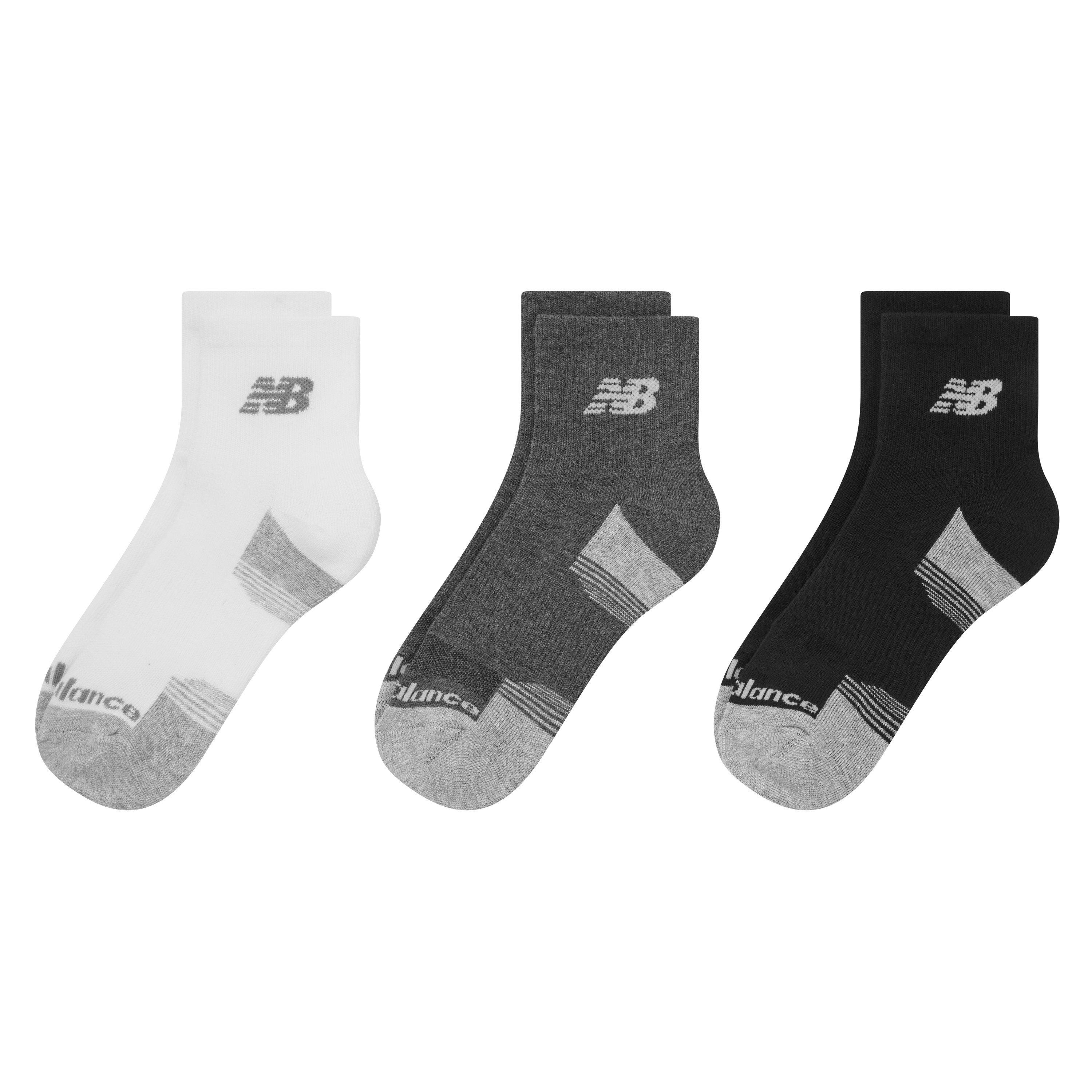 Wht/Grey/Blk - New Balance - NB 3pk Perf Ank Soc 71 - 1