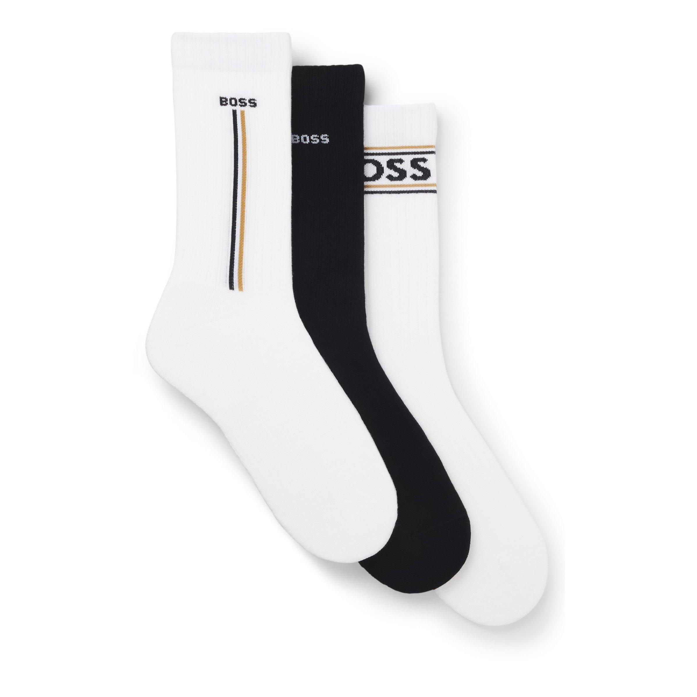 Black/White 960 - Boss - 3-Pack Logo Socks - 1