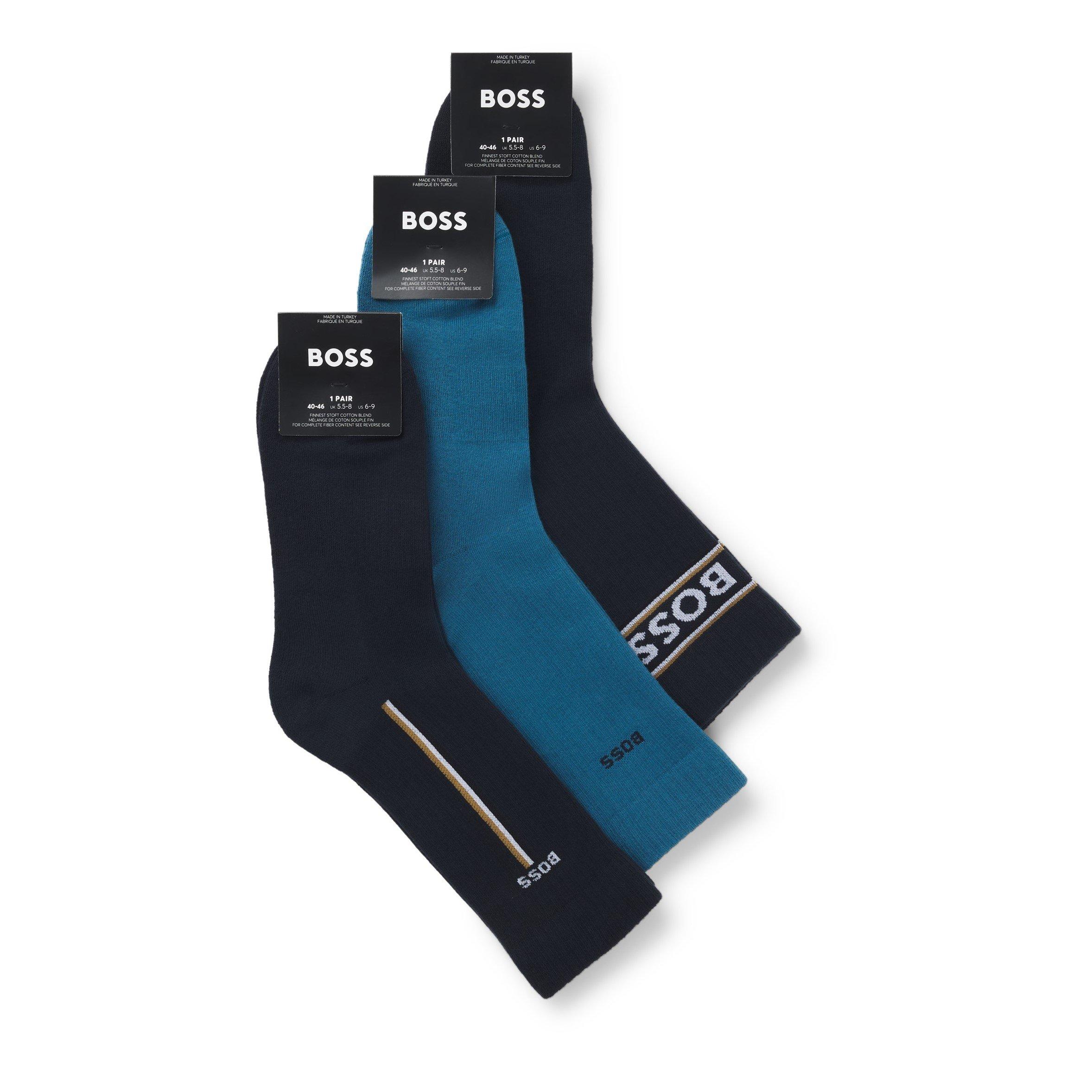 Blue 961 - Boss - 3-Pack Logo Socks - 2