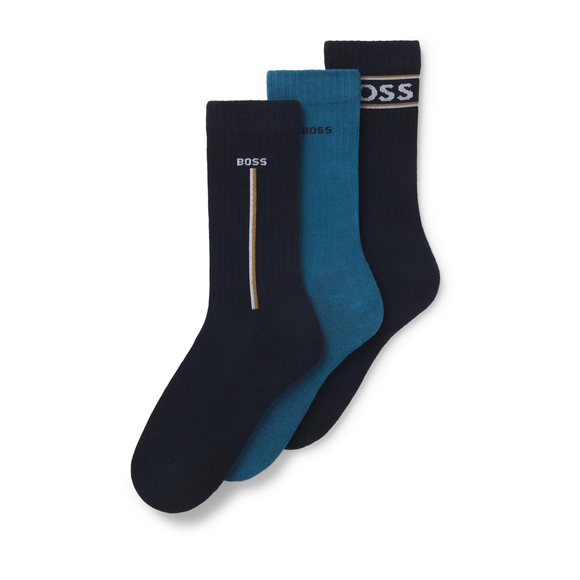 Blue 961 - Boss - 3-Pack Logo Socks - 3