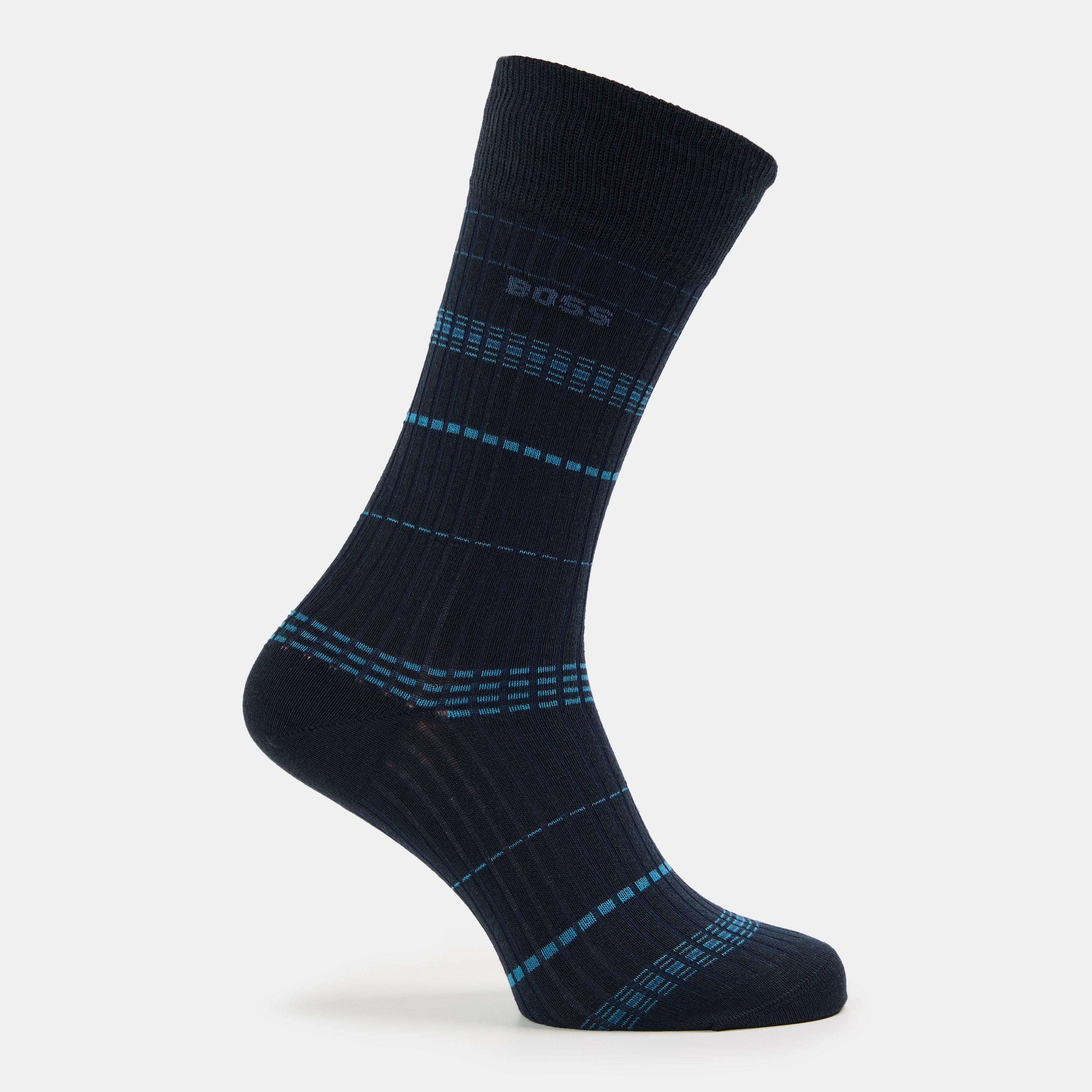 Dark Blue 401 - Boss - 3 Pack Rib Stripe Socks - 2