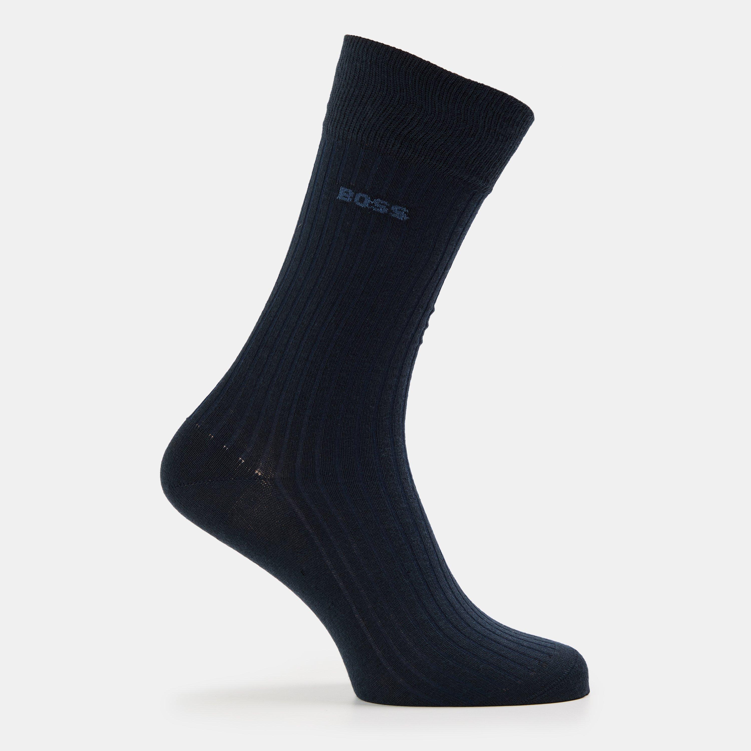 Dark Blue 401 - Boss - 3 Pack Rib Stripe Socks - 4