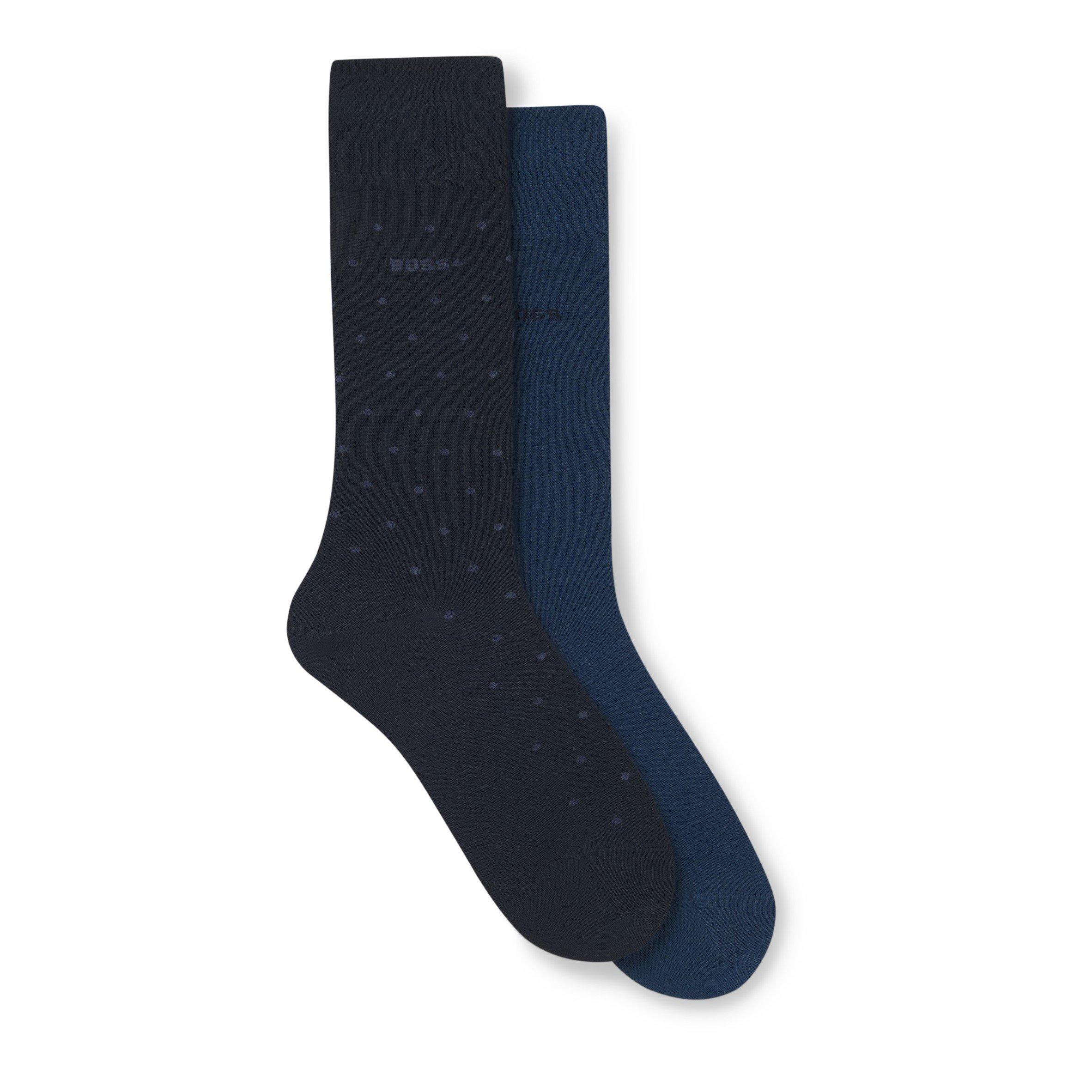 Boss Men's 2-Pack Logo Socks - Dark Blue 401 - 6-11