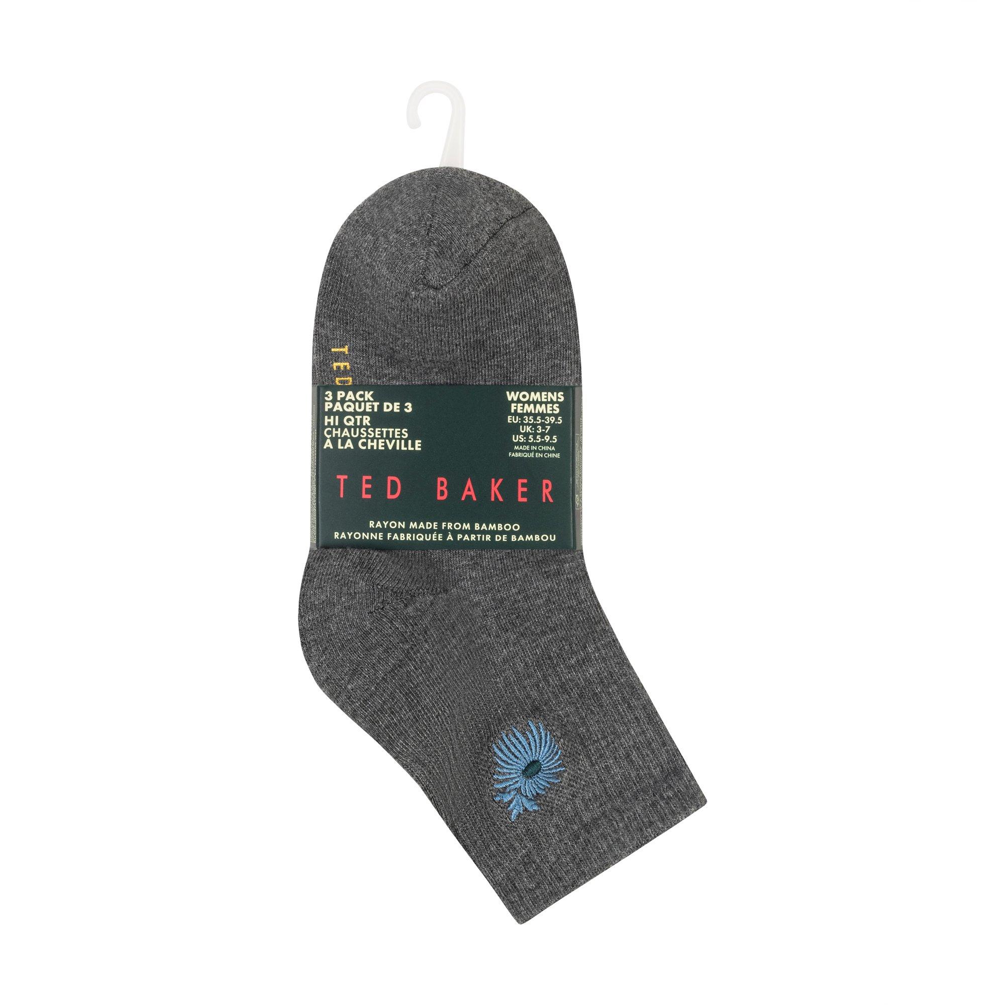 Grey/Black - Ted Baker - Women's Quarter Socks - 2