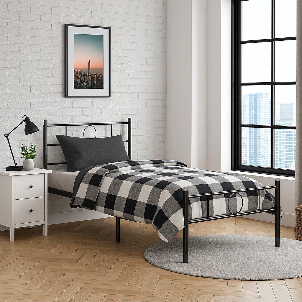 Black - Urban Meuble - Modern Metal Bed Frame - 1