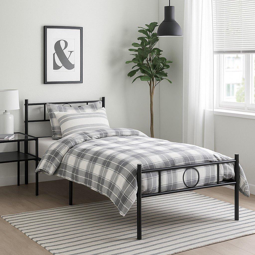 Black - Urban Meuble - Modern Metal Bed Frame - 2