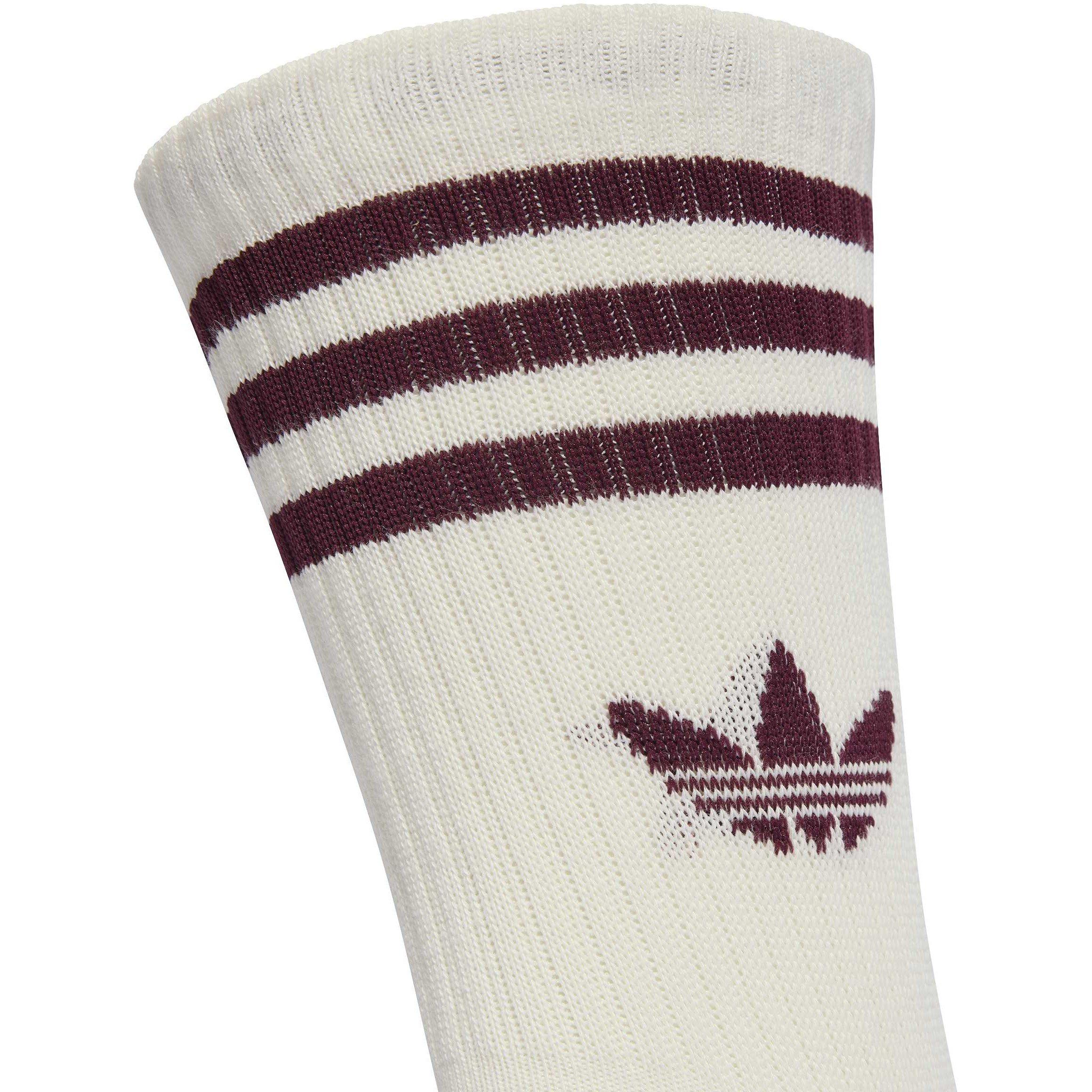 Owhite/Auco/O - adidas Originals - Adi OG 3S Crw Sck 3 Pk 64 - 4