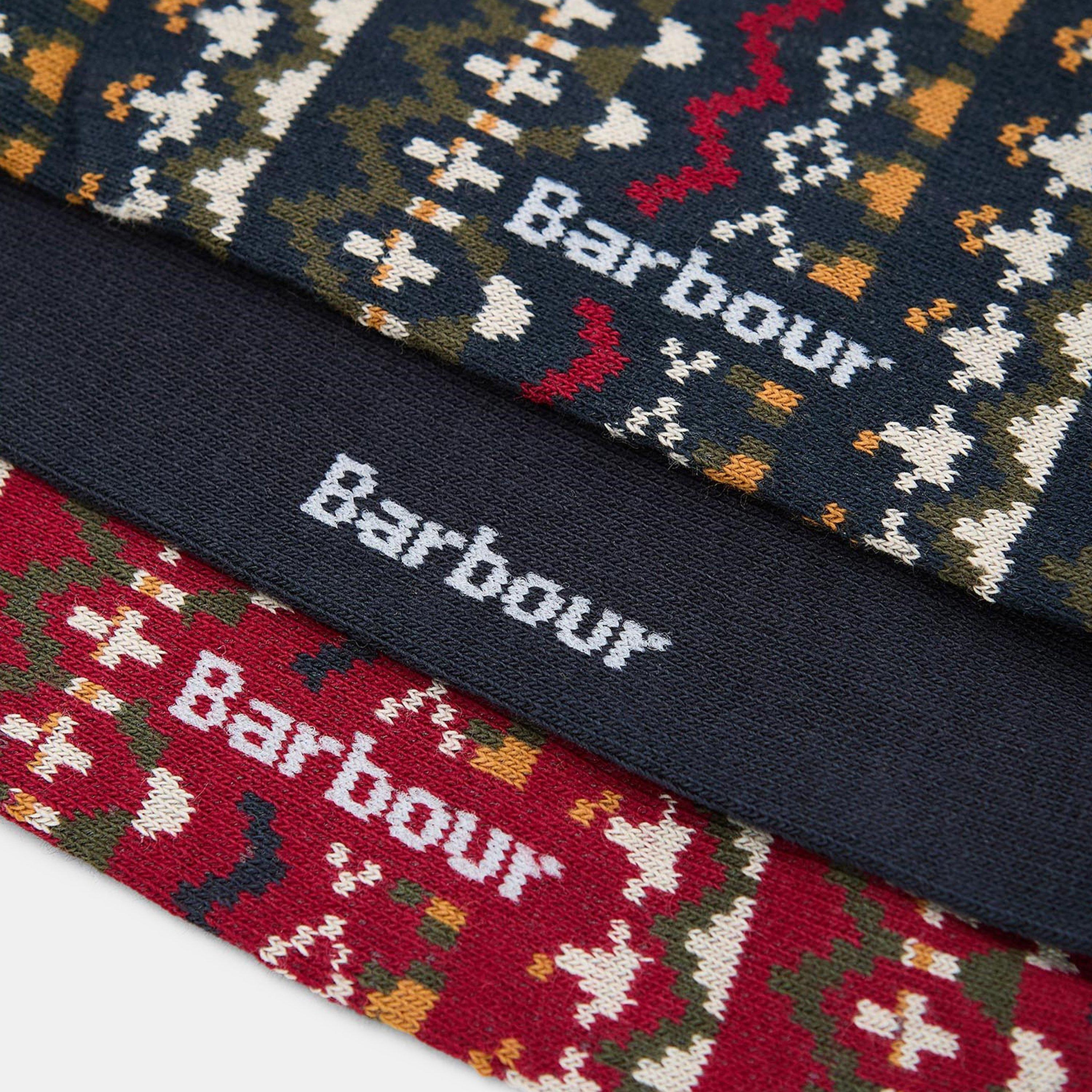 Olive - Barbour - Marlow Fair Isle Sock Gift Set - 2