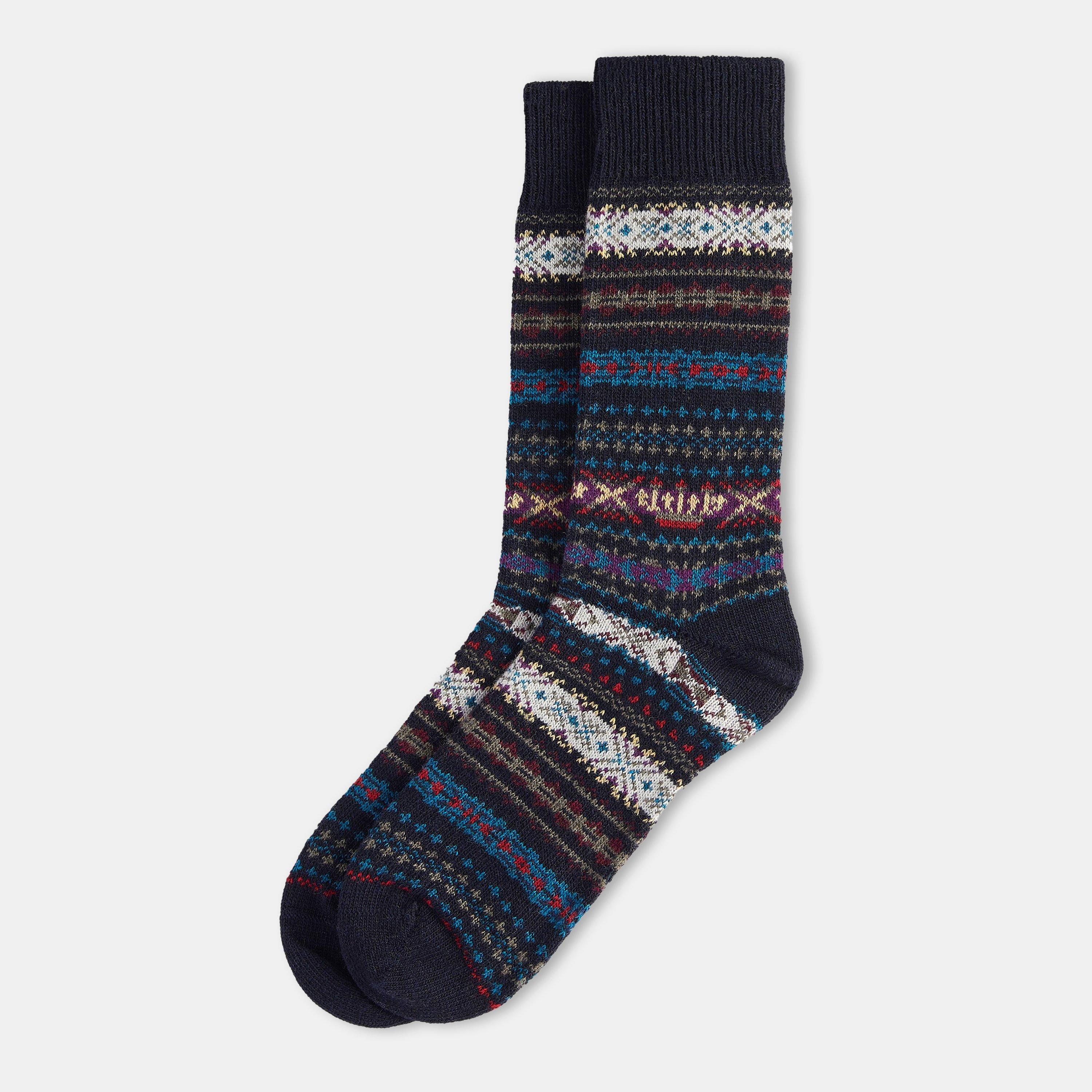 Navy Mix - Barbour - Men's Boyd Crew Socks - 1