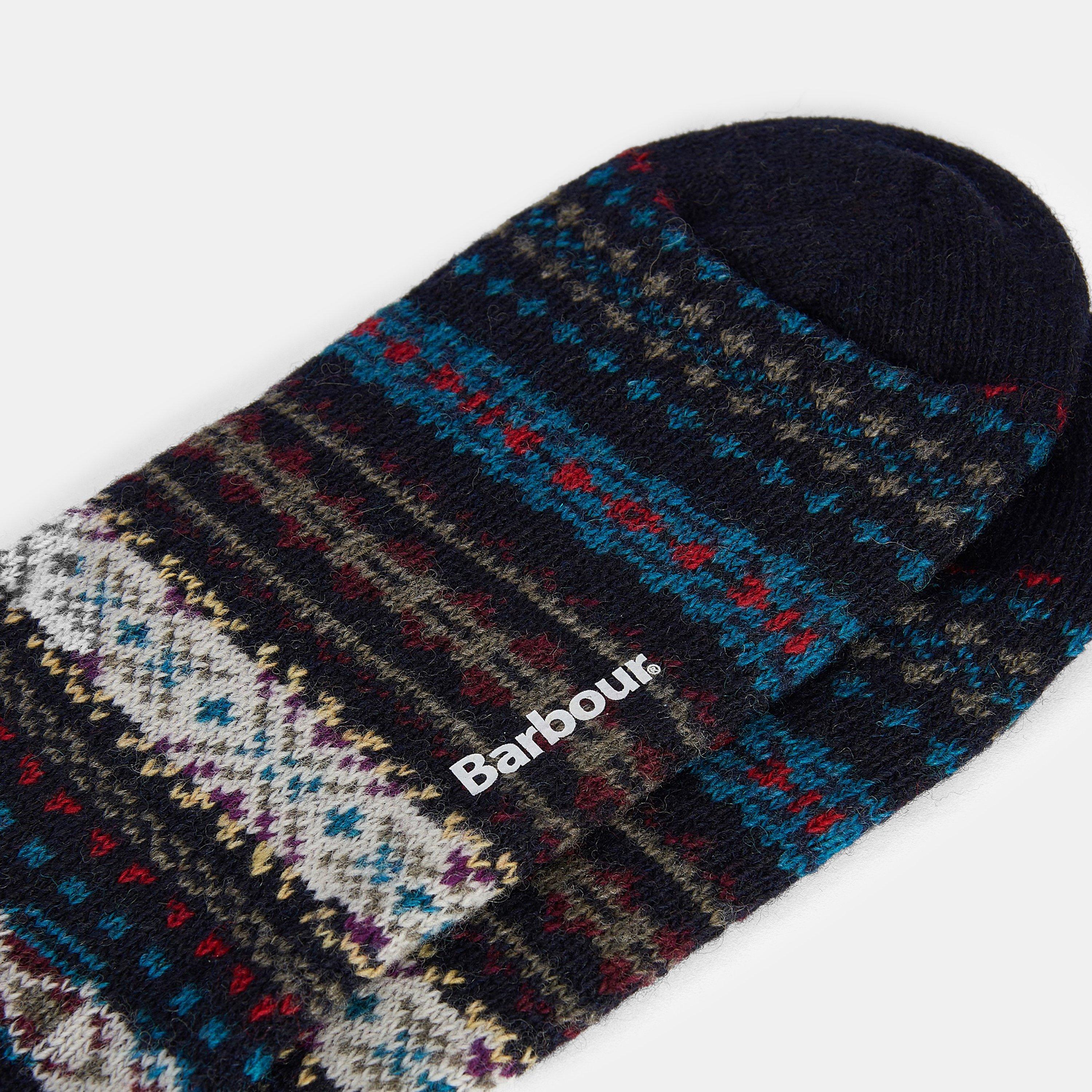 Navy Mix - Barbour - Men's Boyd Crew Socks - 3