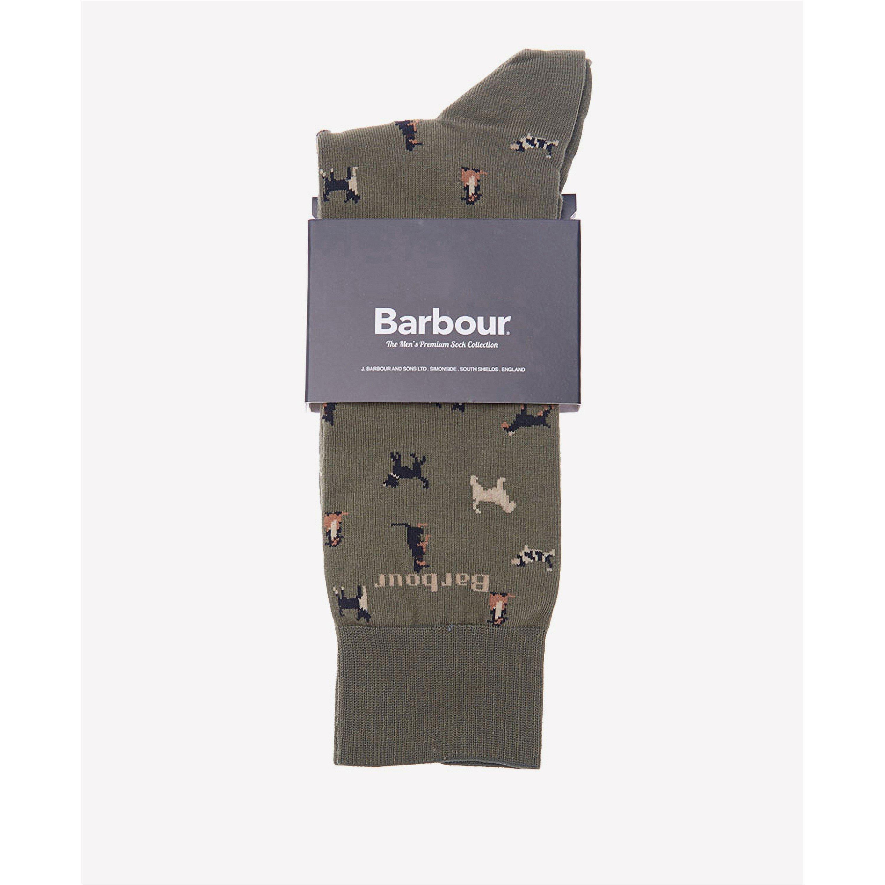 Mid Olive / Dog - Barbour - Mens Mavin Pheasant Socks - 2