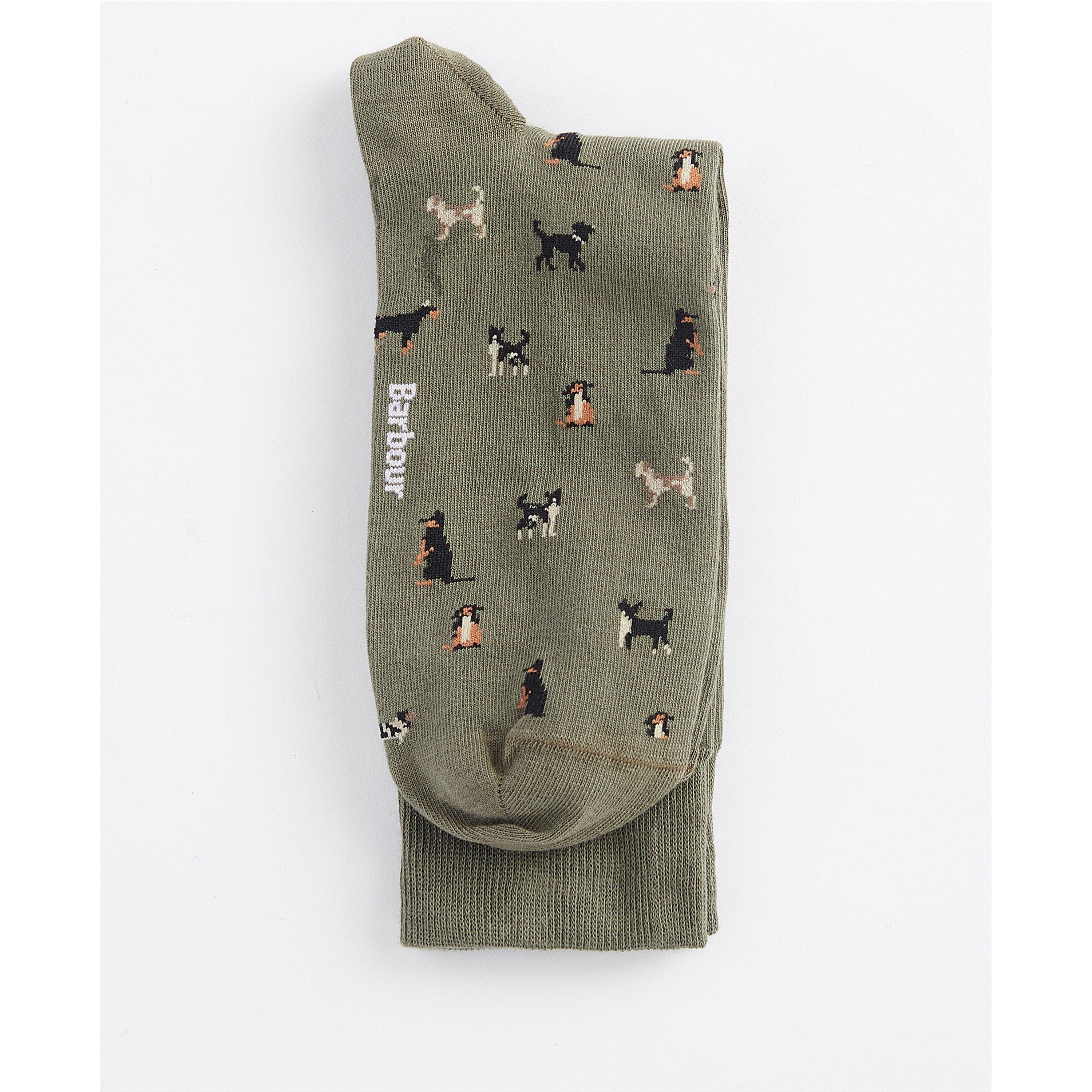 Mid Olive / Dog - Barbour - Mens Mavin Pheasant Socks - 3
