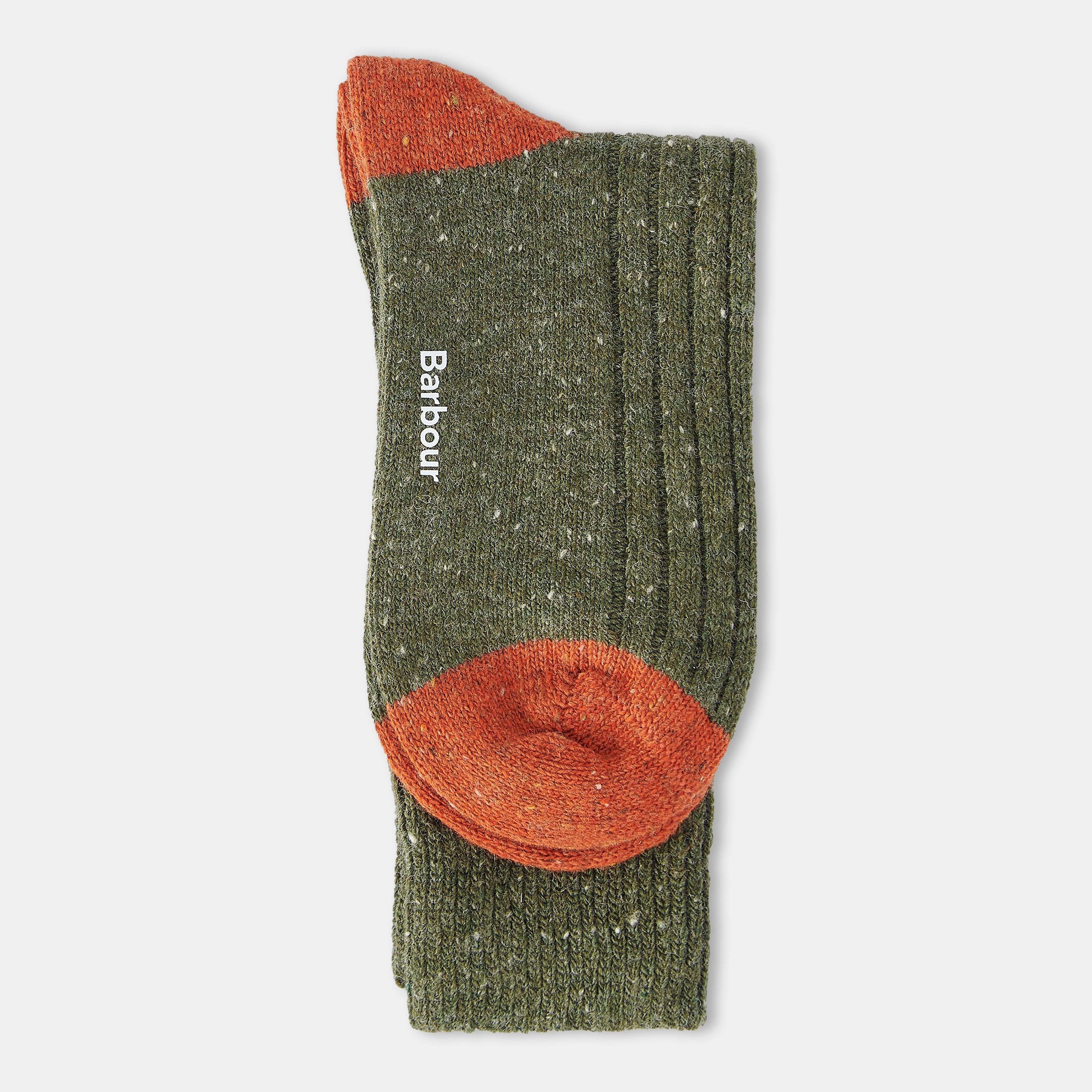 Olive/Orange - Barbour - Houghton Socks - 2