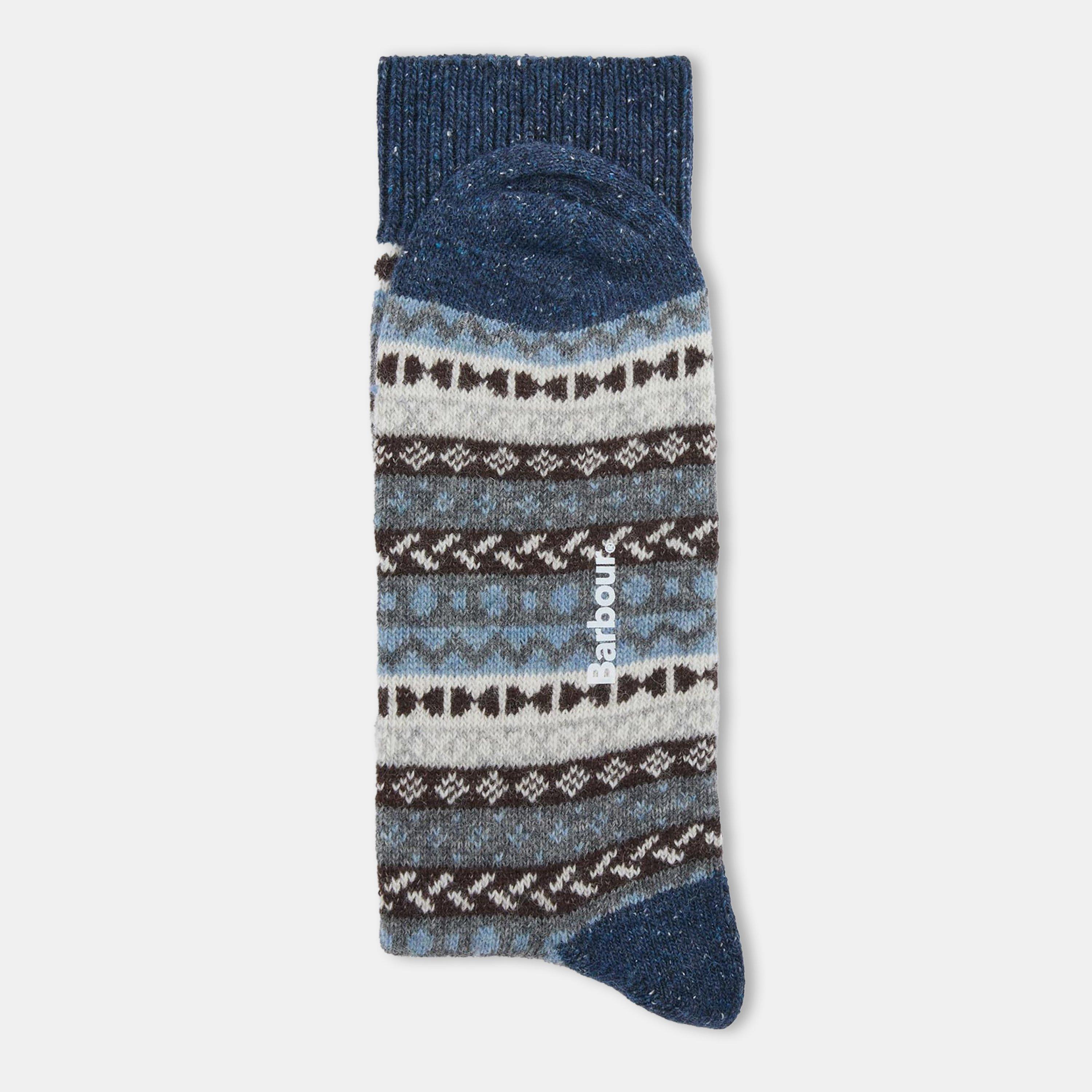 Midnight Oak - Barbour - Mens Fairisle Crew Socks - 2