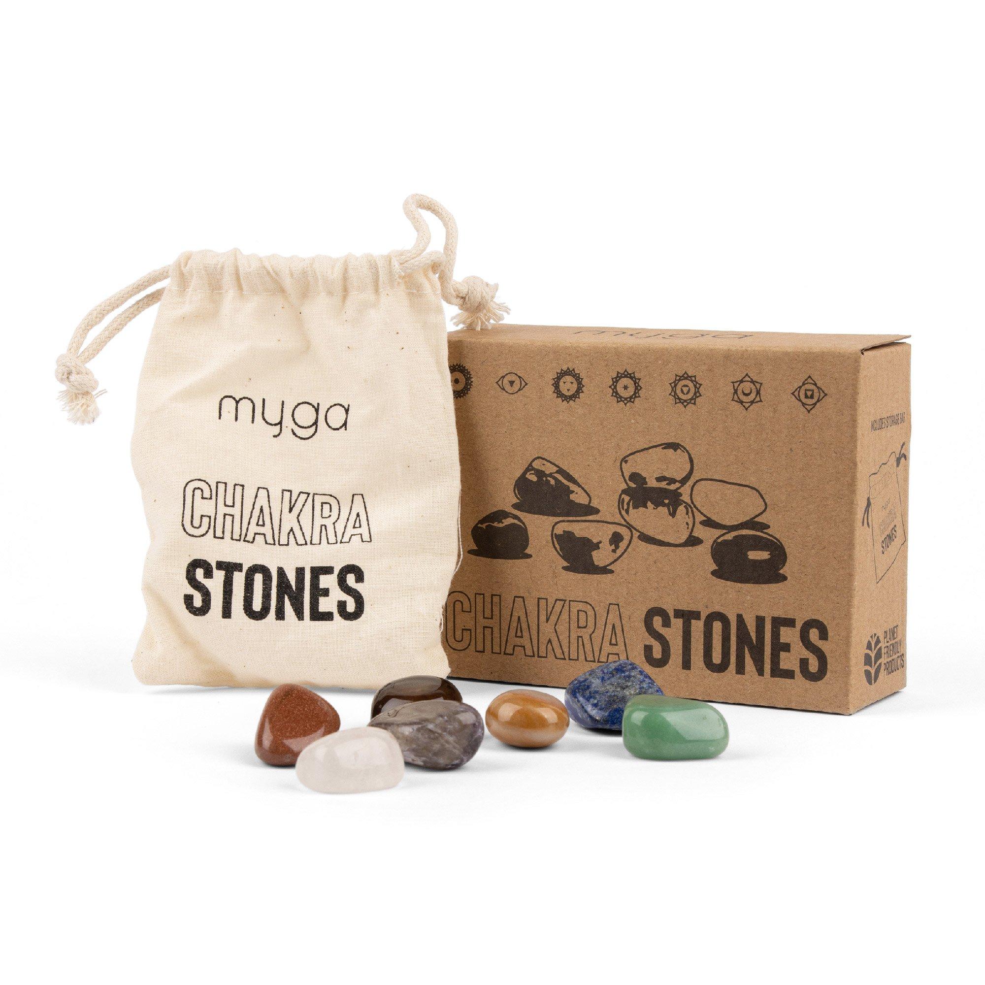 Myga  Chakra Stones Natural Healing Crystals - coloured