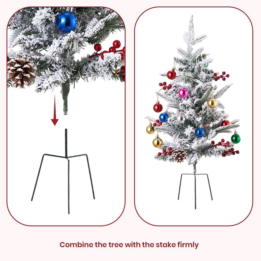 Green - LIFE IDEAS - Christmas Tree Ground Stake with Light and Timer - 7