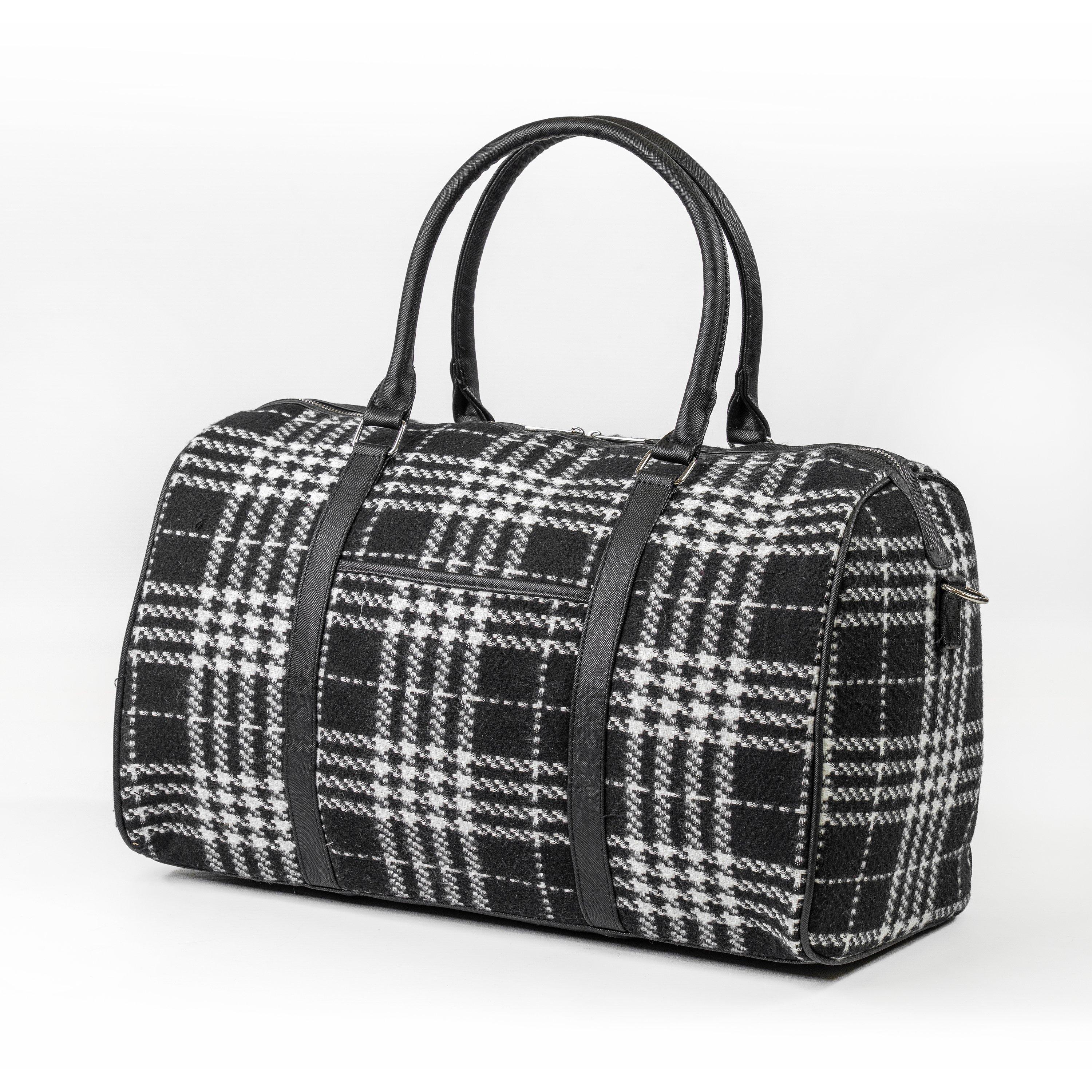 Black And White - Pierre Cardin - Premium Black And White Travel Holdall Flight Bag - 2