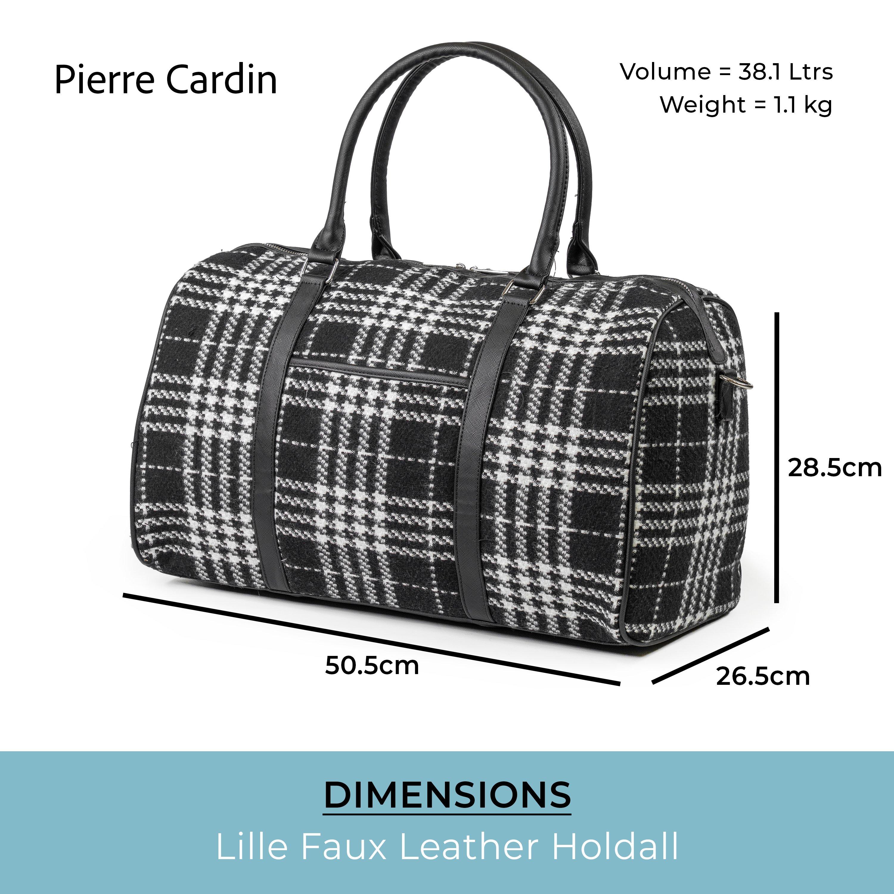 Black And White - Pierre Cardin - Premium Black And White Travel Holdall Flight Bag - 3