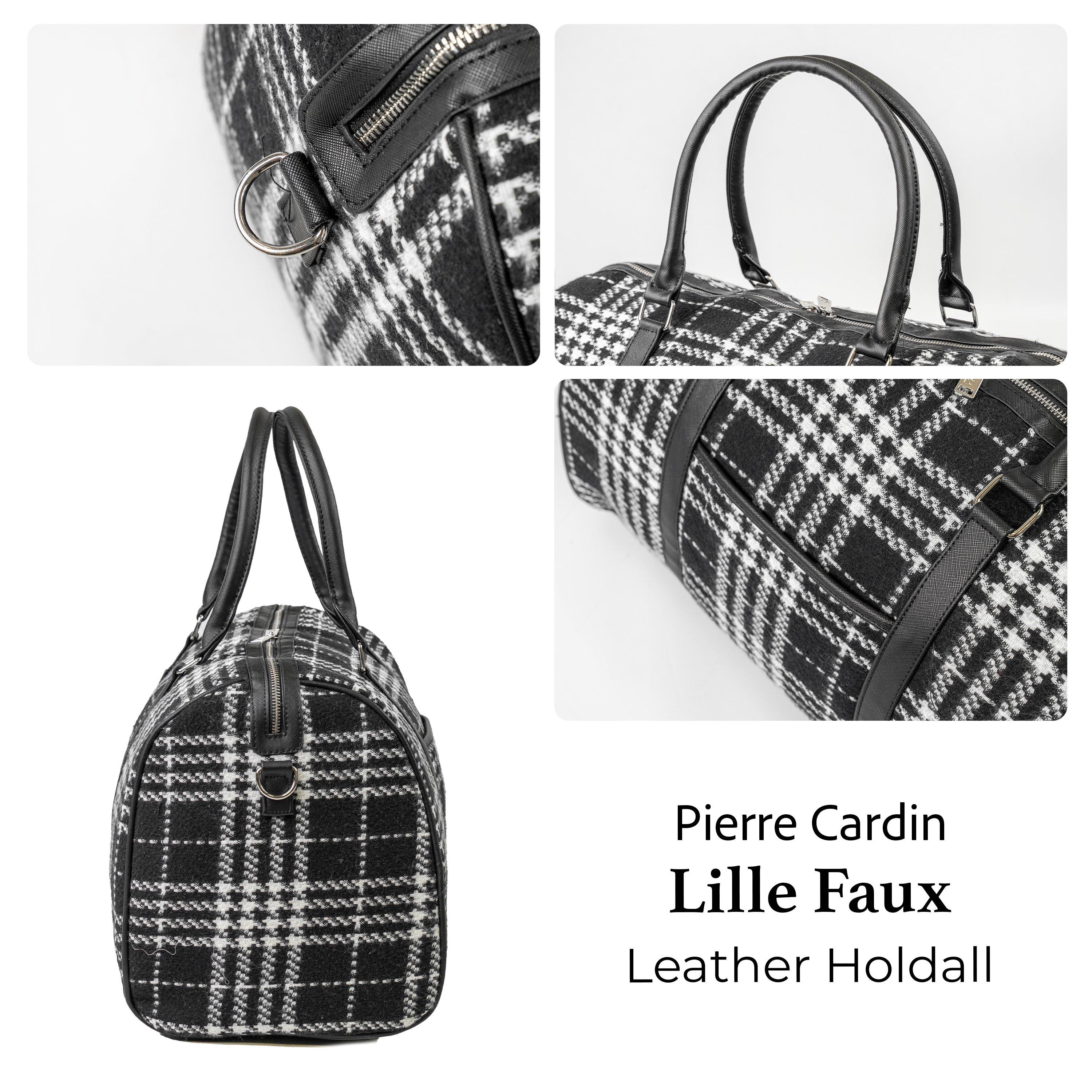 Black And White - Pierre Cardin - Premium Black And White Travel Holdall Flight Bag - 4